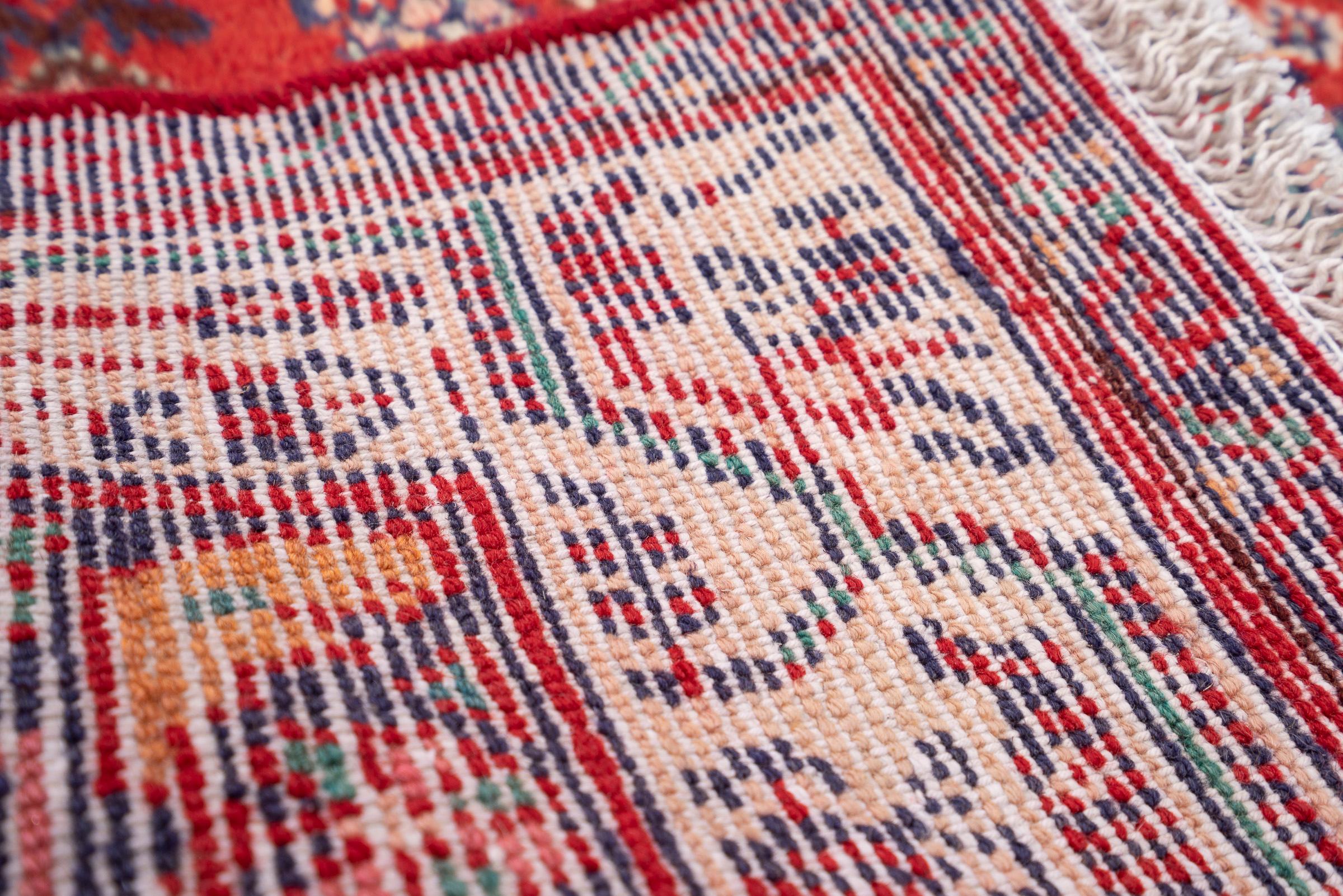 Vintage Hossein Abad Mahi Persian Runner Rug