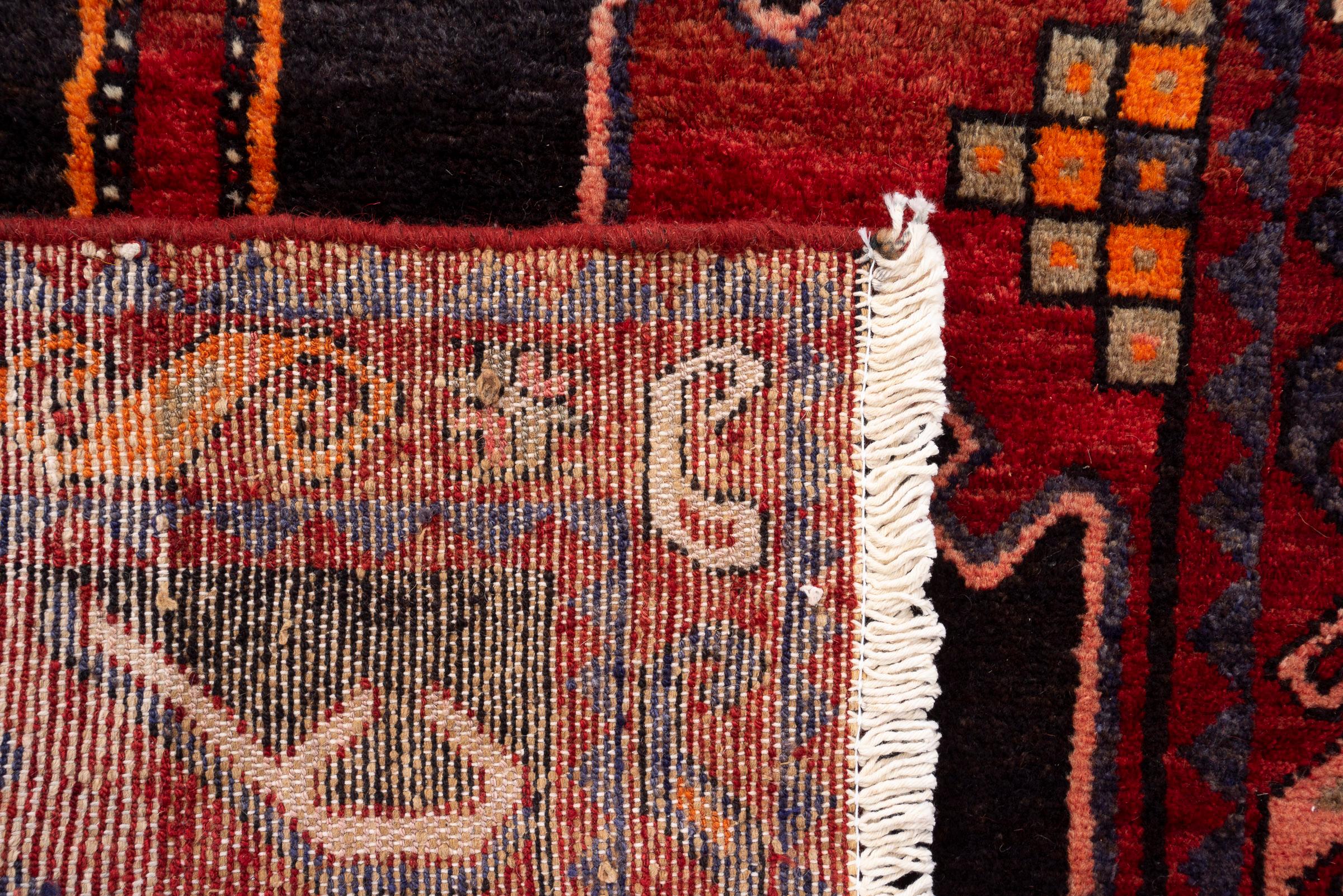 Vintage Hamadan Persian Runner Rug