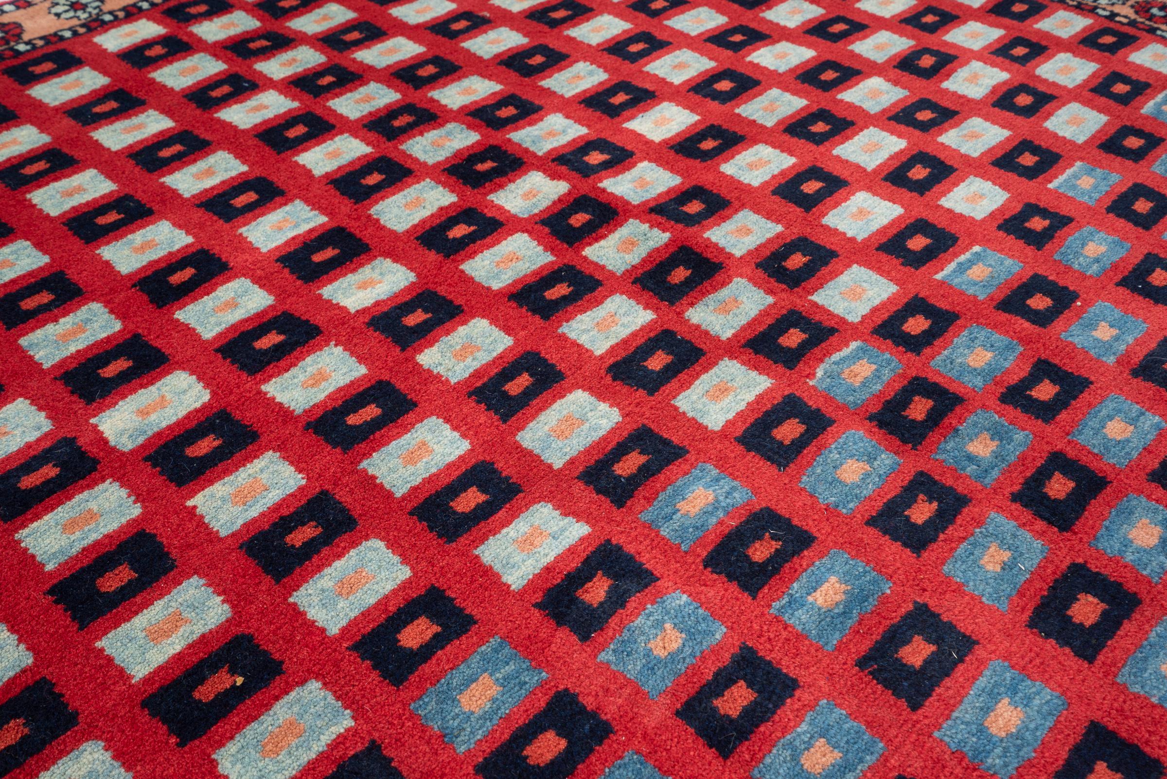 Contemporary Zanjan Squares Persian Rug