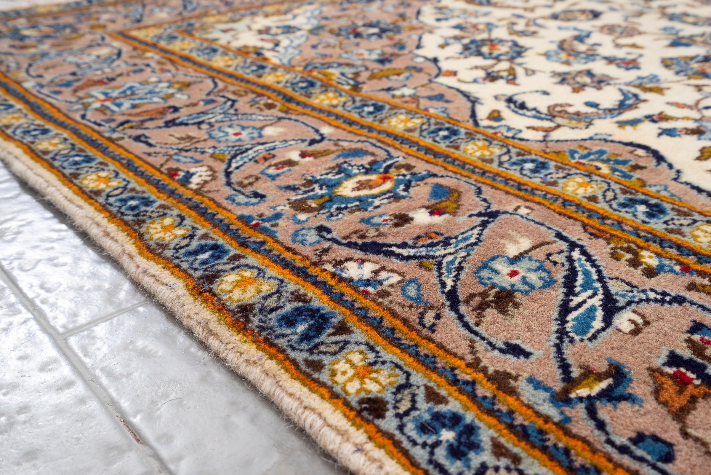 Vintage Ardakan Cream Lachak Toranj Persian Rug