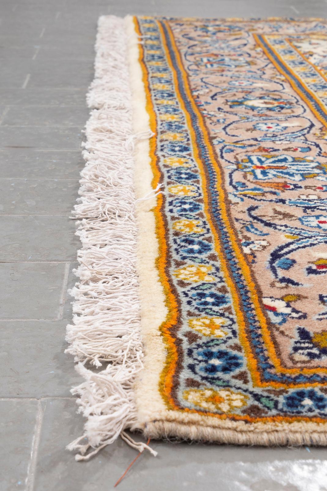 Vintage Ardakan Cream Lachak Toranj Persian Rug