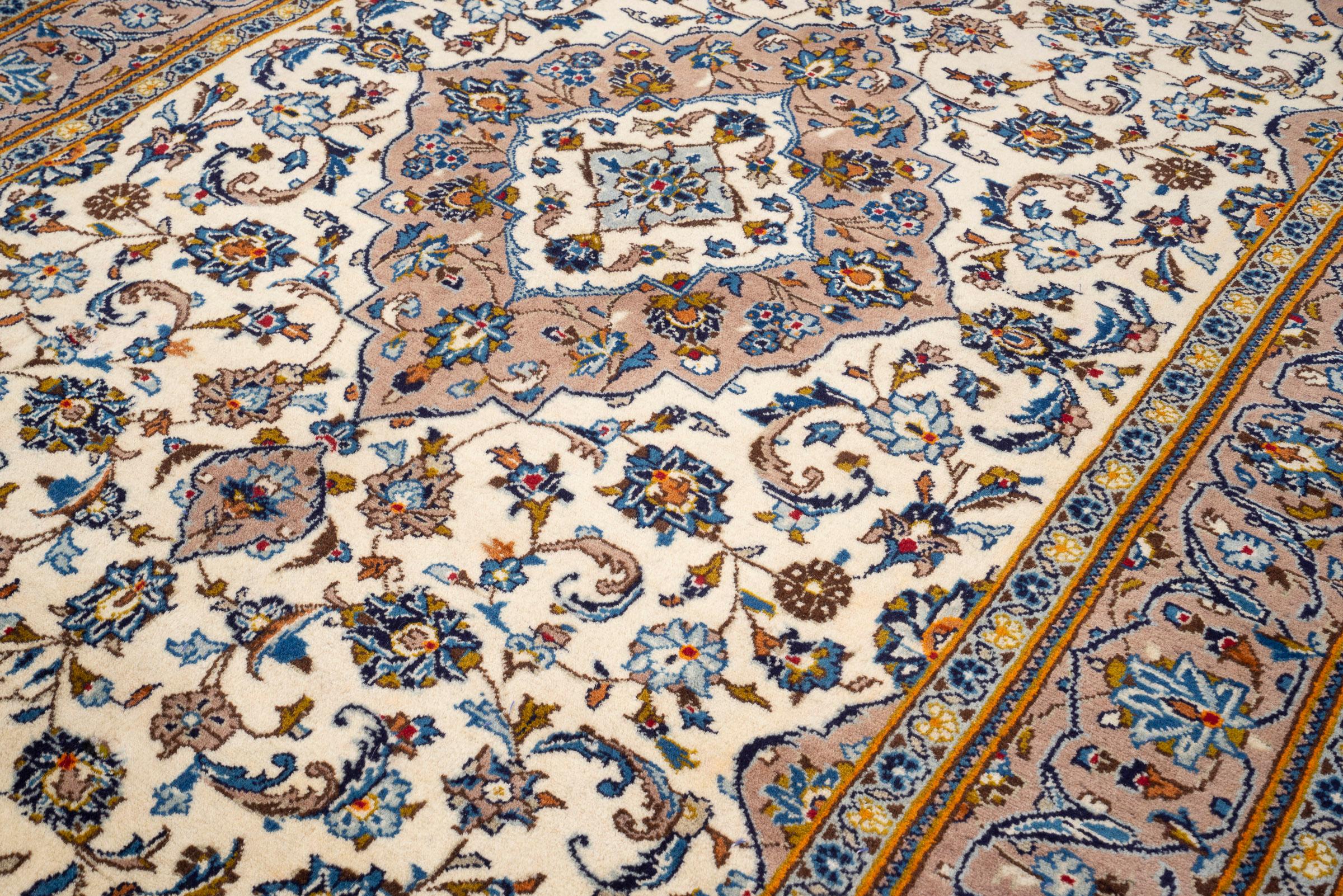 Vintage Ardakan Cream Lachak Toranj Persian Rug
