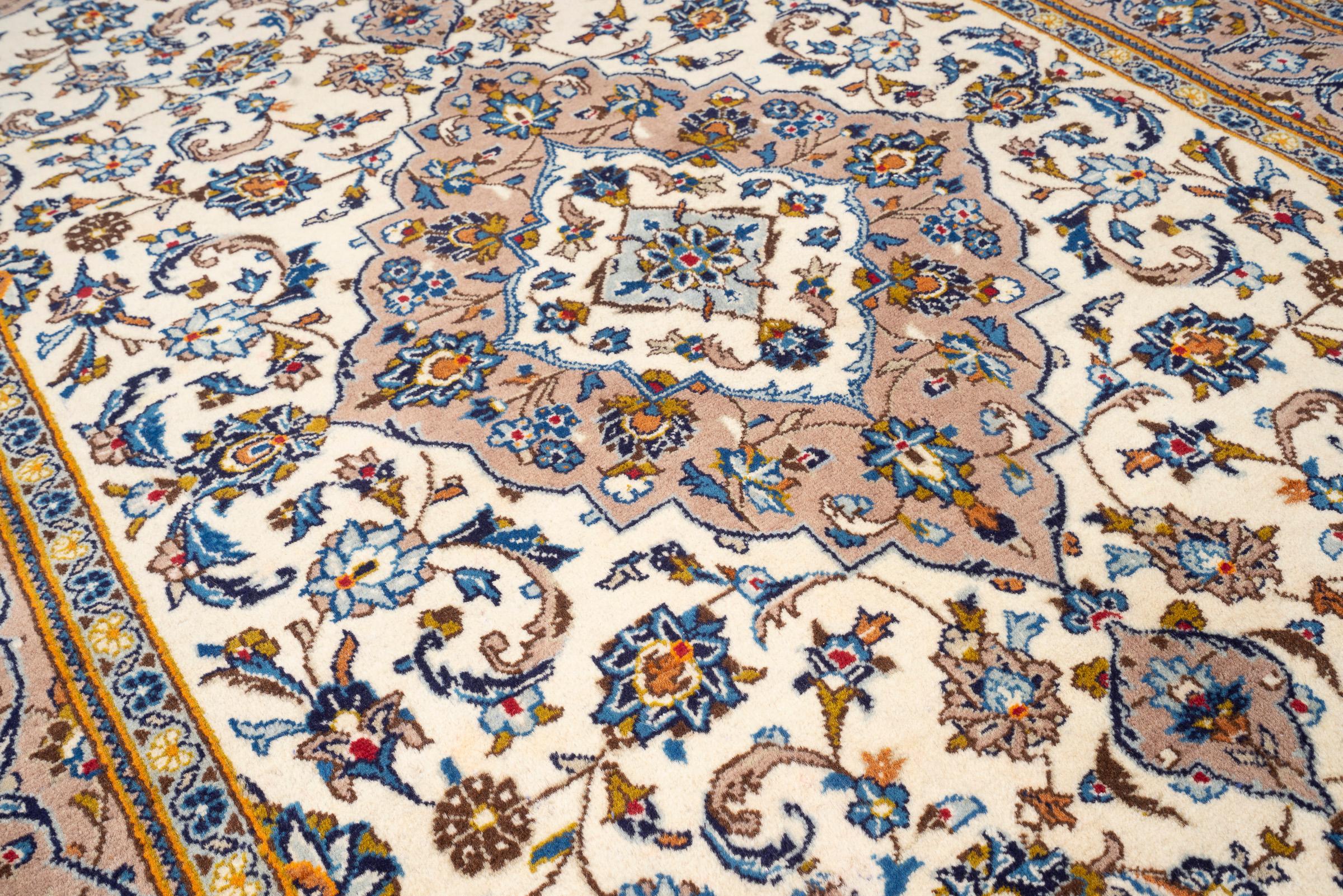 Vintage Ardakan Cream Lachak Toranj Persian Rug