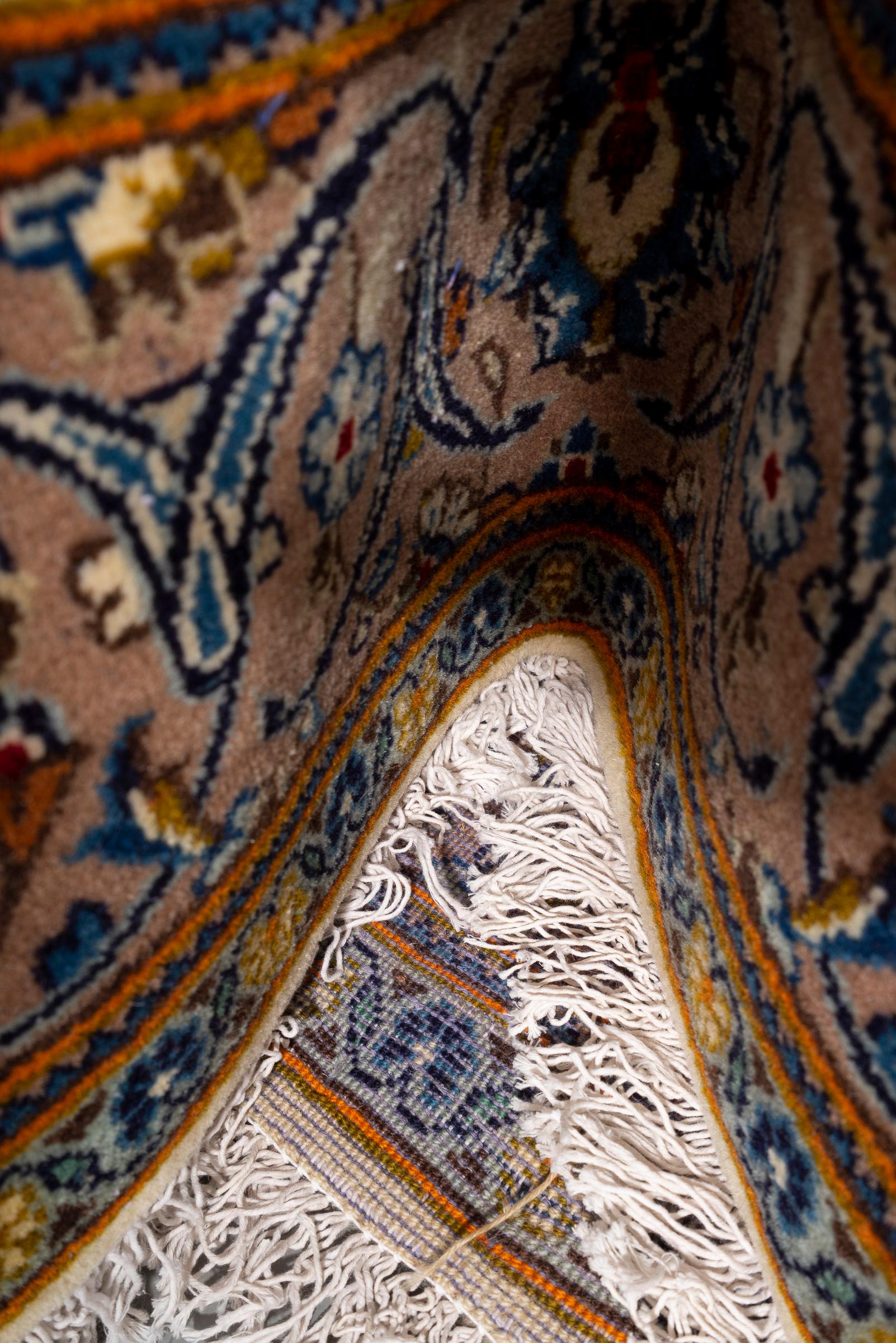 Vintage Ardakan Cream Lachak Toranj Persian Rug