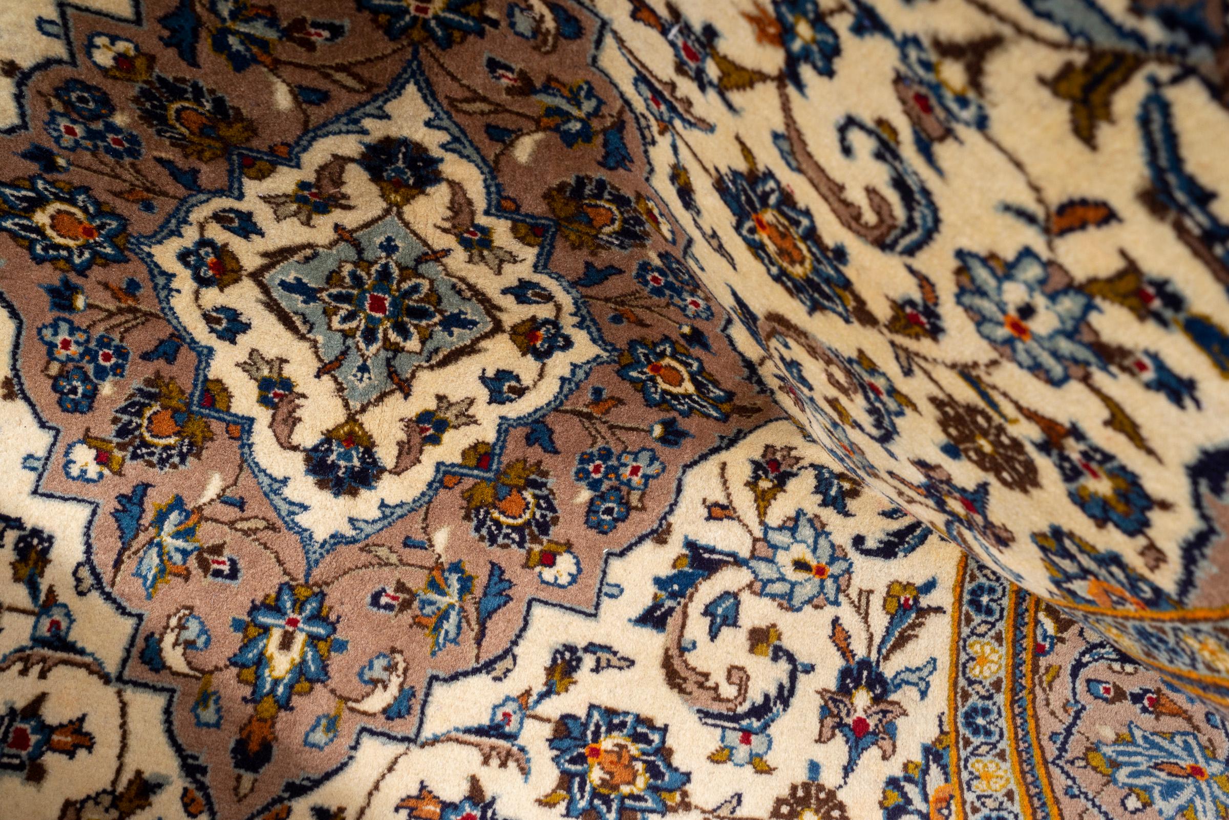 Vintage Ardakan Cream Lachak Toranj Persian Rug