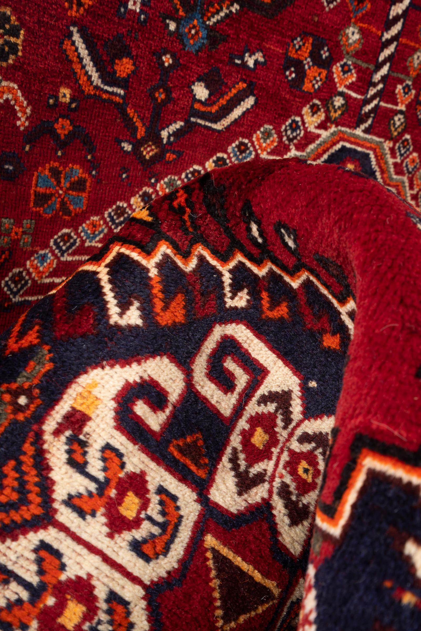 Vintage Qashqai Horse Head Persian Rug