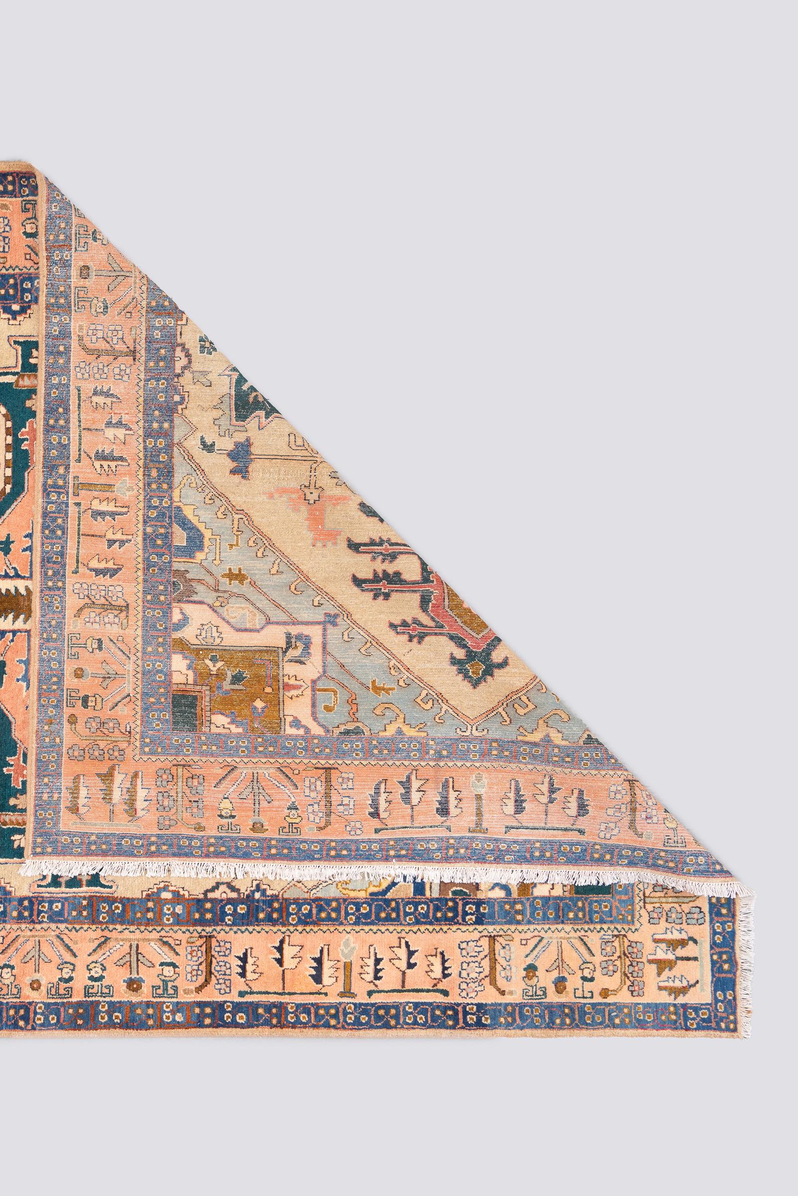 Vintage Heriz Serapi revival Persian Rug