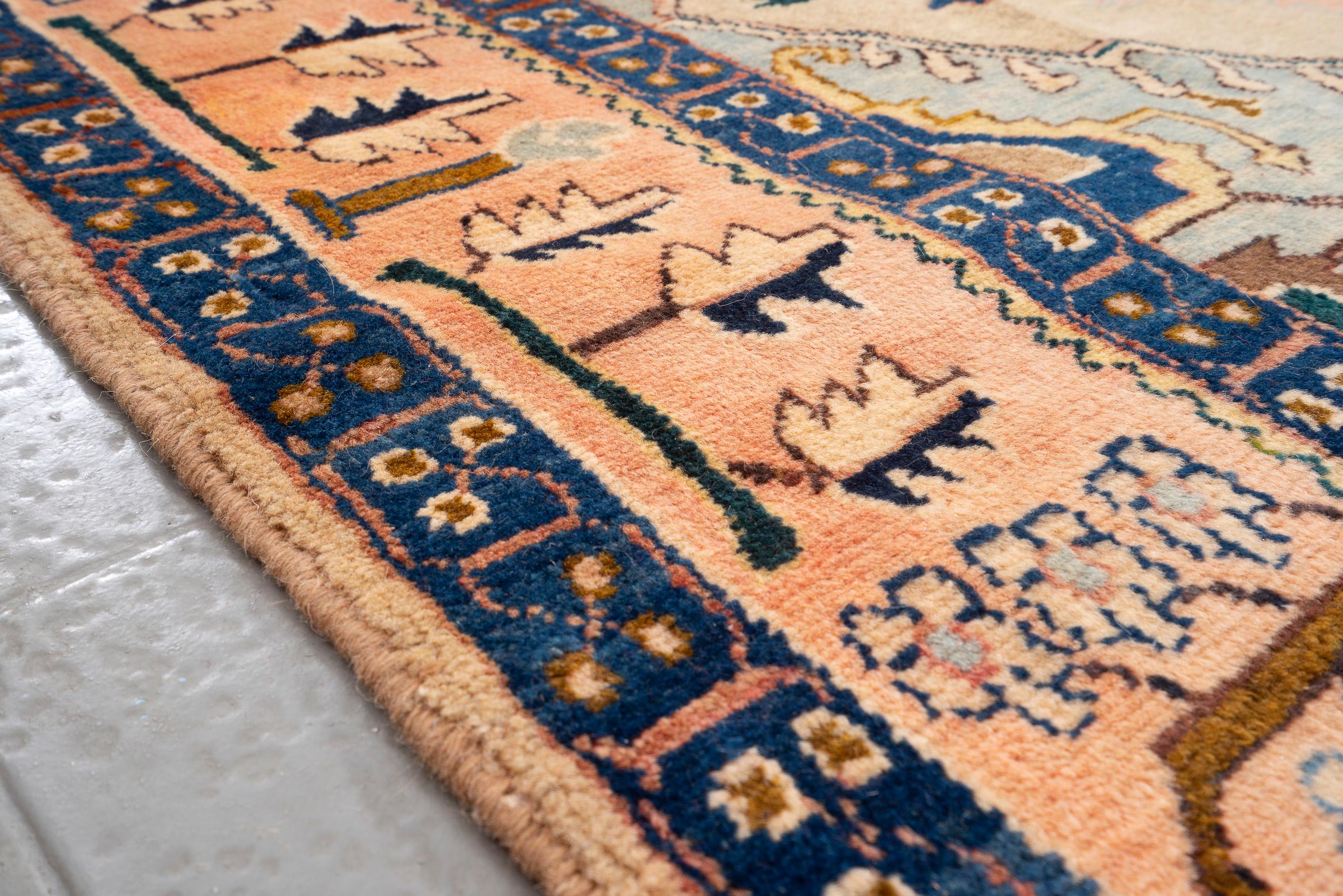 Vintage Heriz Serapi revival Persian Rug