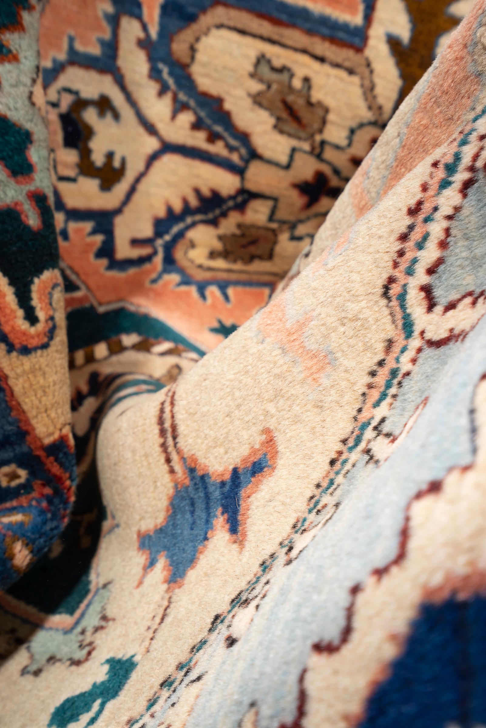Vintage Heriz Serapi revival Persian Rug