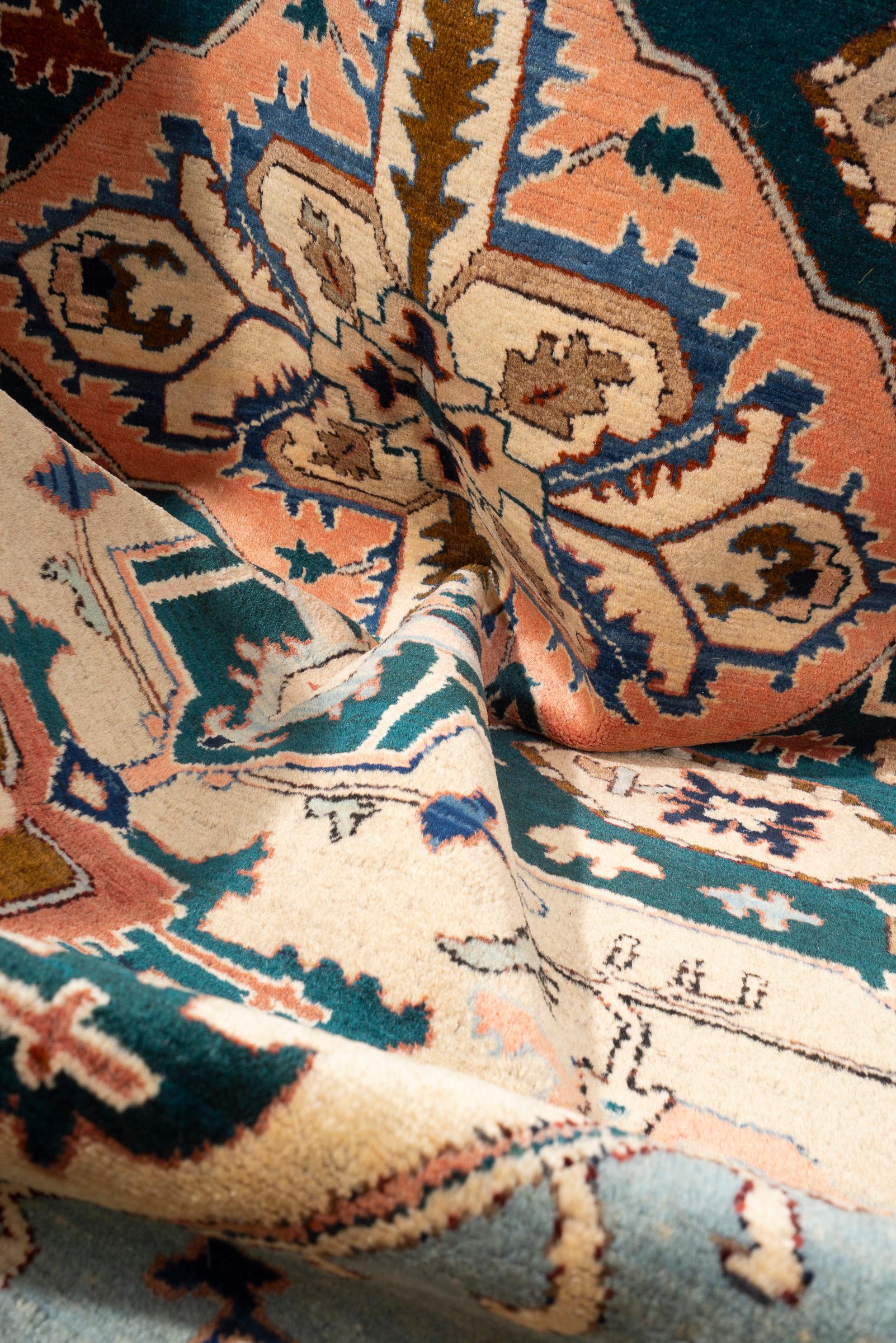 Vintage Heriz Serapi revival Persian Rug