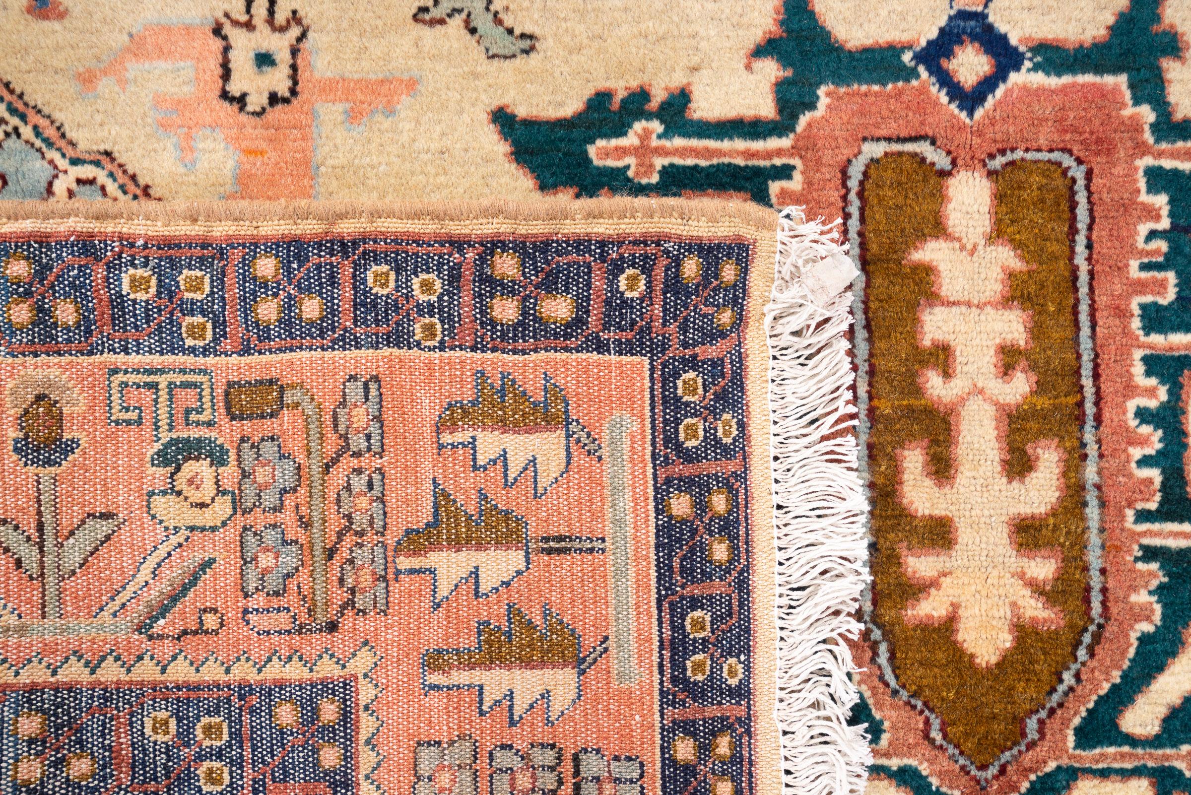Vintage Heriz Serapi revival Persian Rug