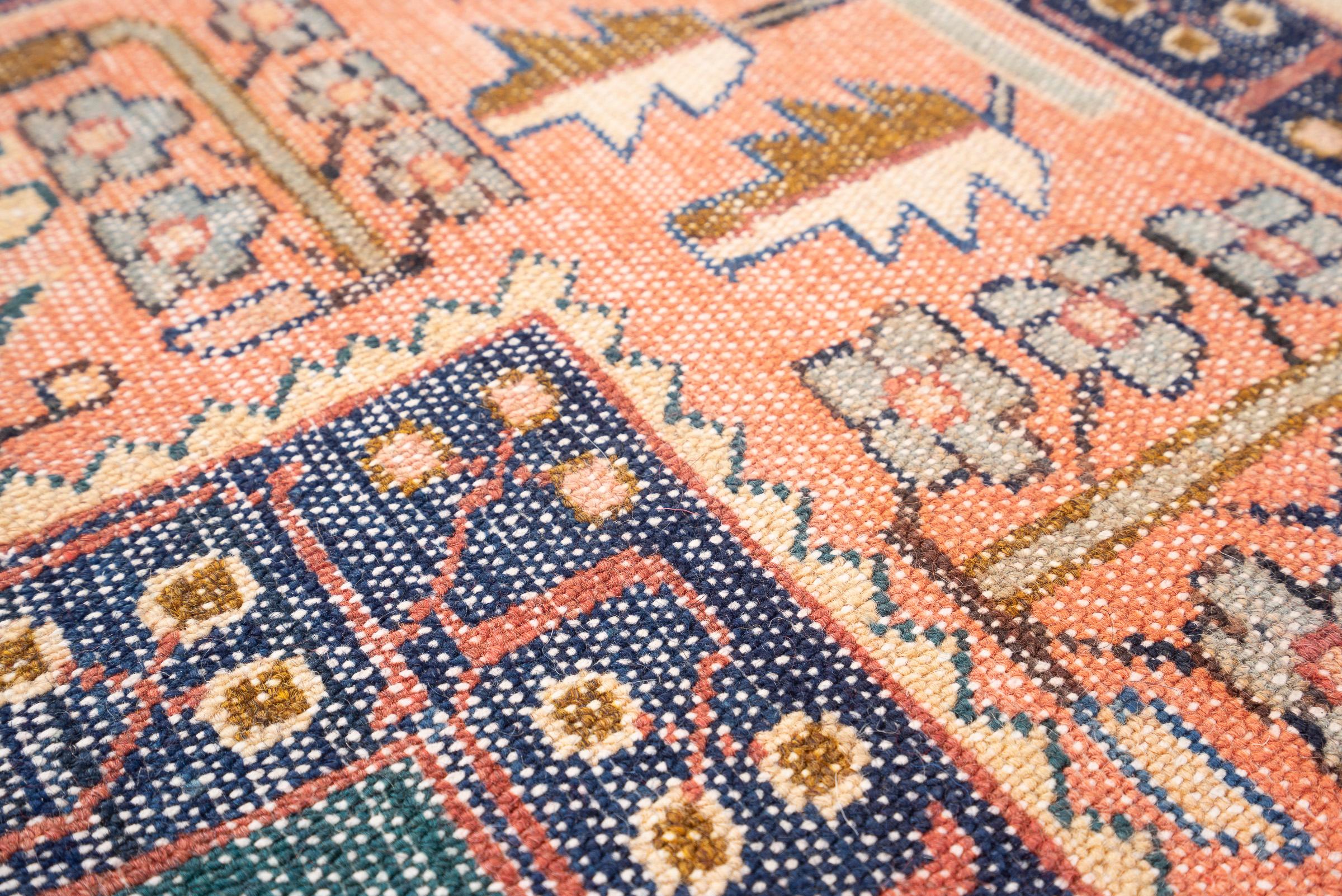 Vintage Heriz Serapi revival Persian Rug