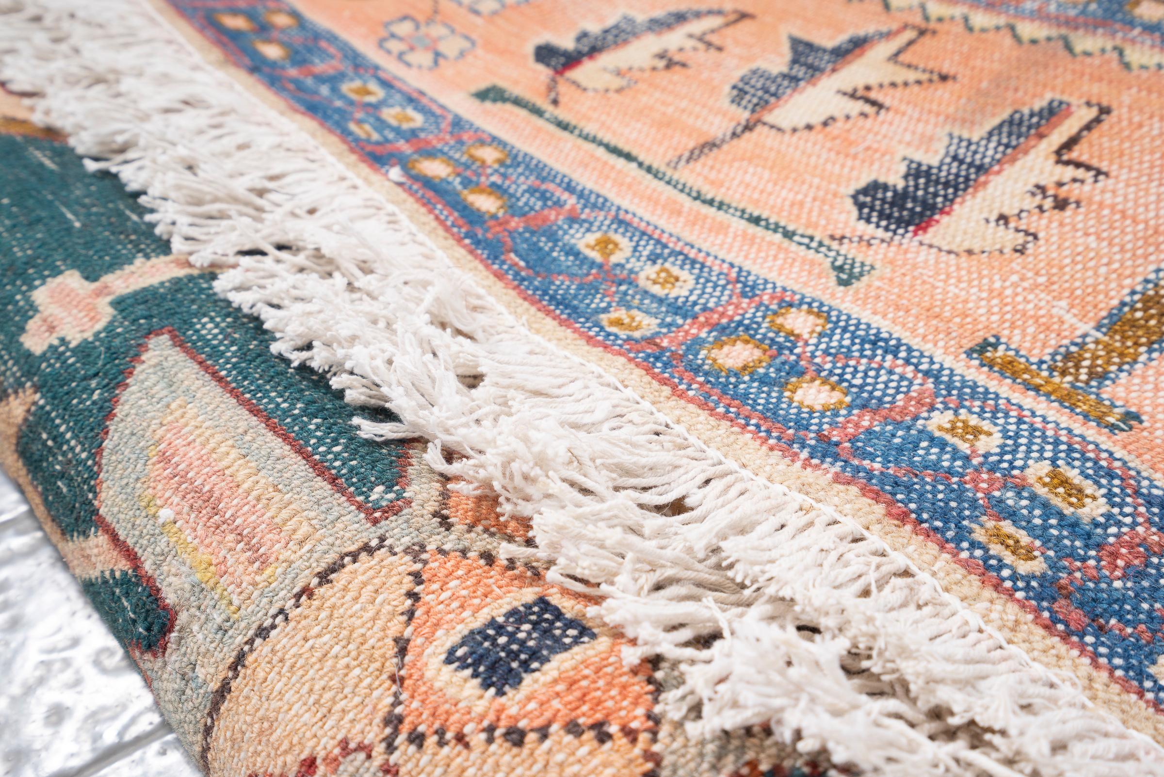 Vintage Heriz Serapi revival Persian Rug