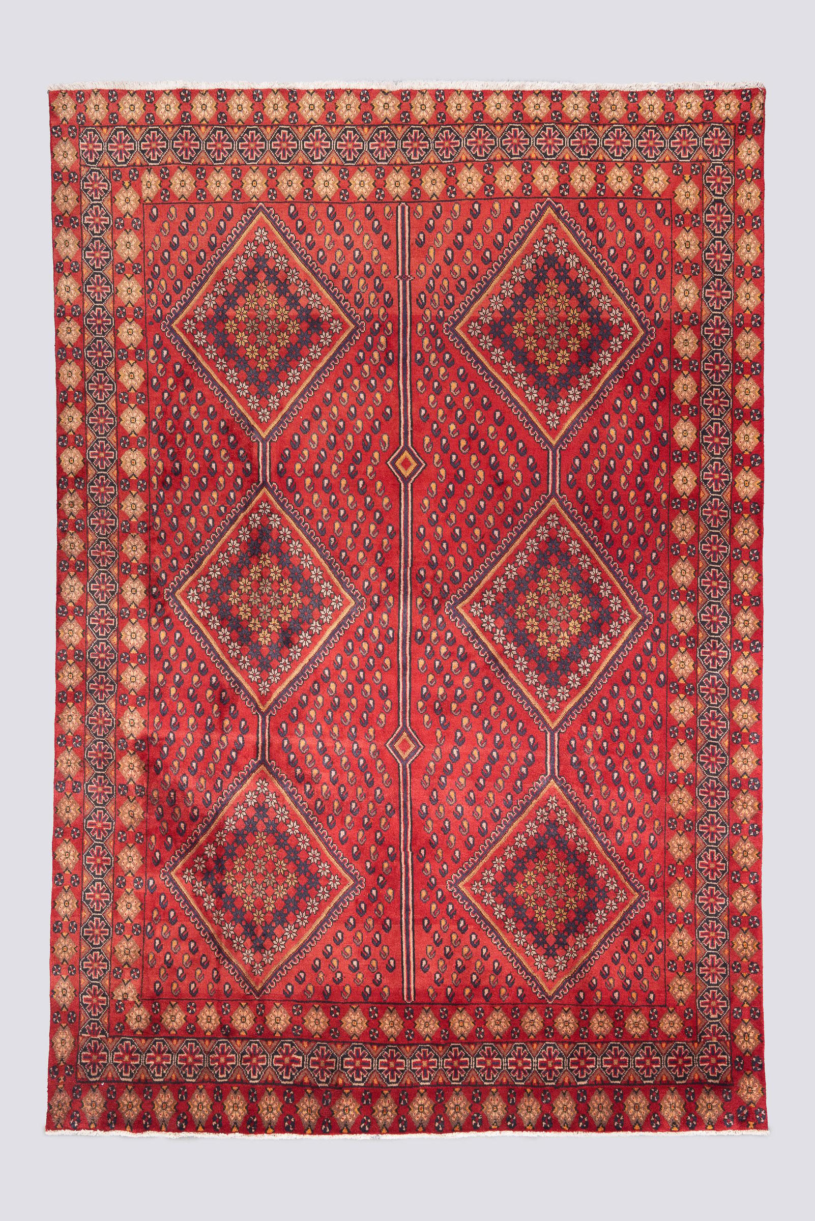 Antique Dehaj Garden Design Persian Rug