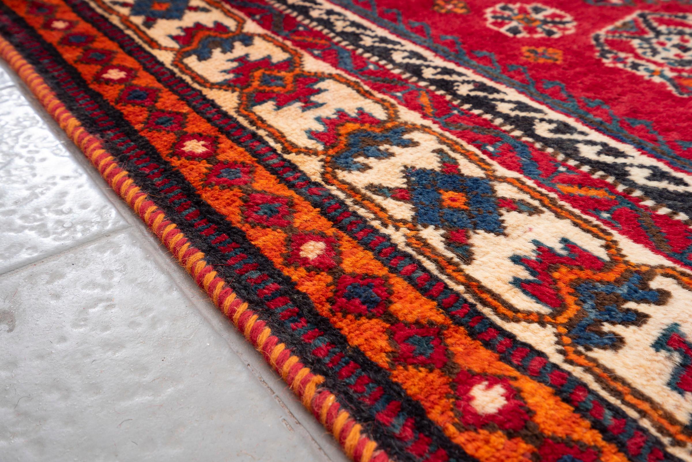 Vintage Qashqai Qobadkhani Persian Rug