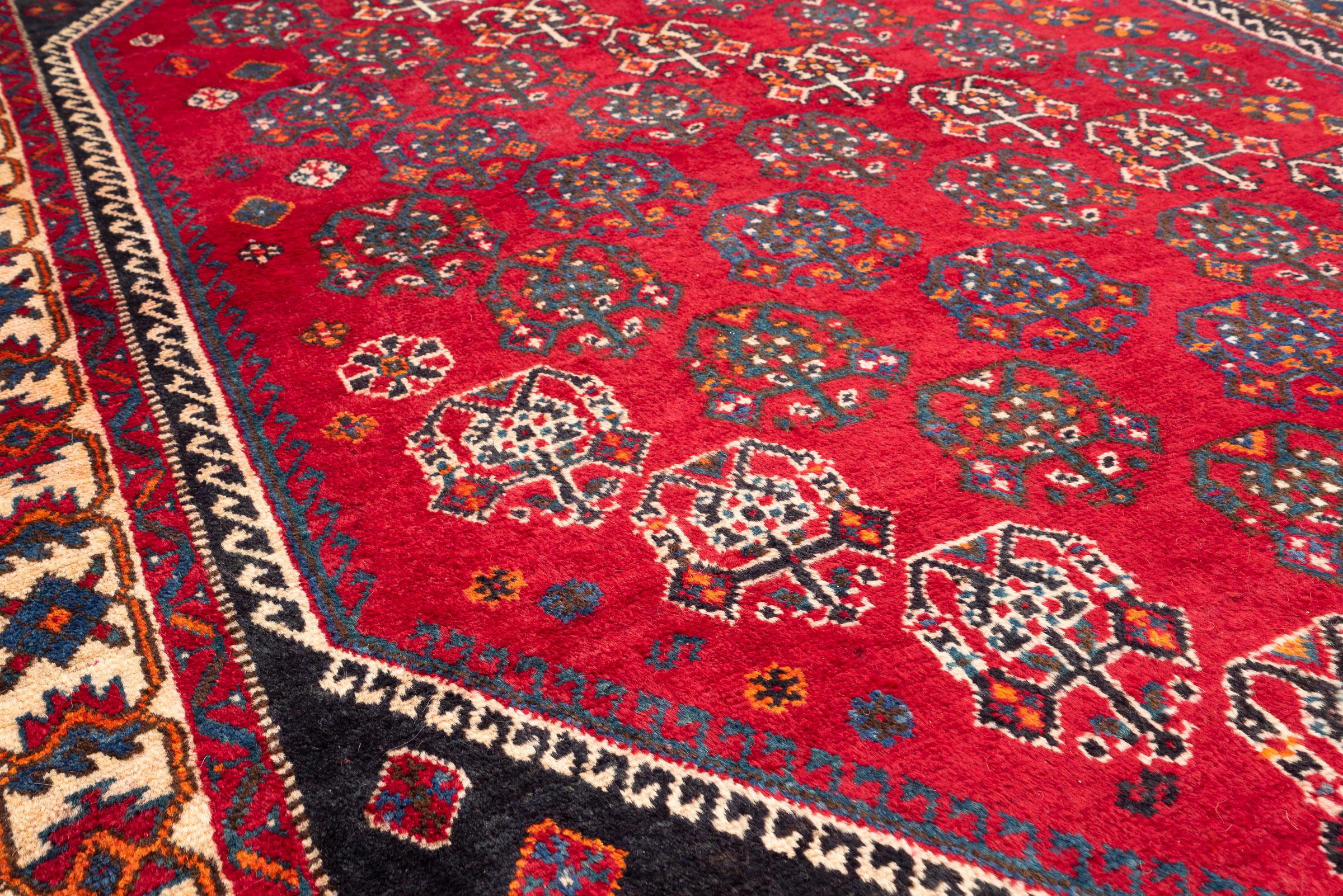 Vintage Qashqai Qobadkhani Persian Rug