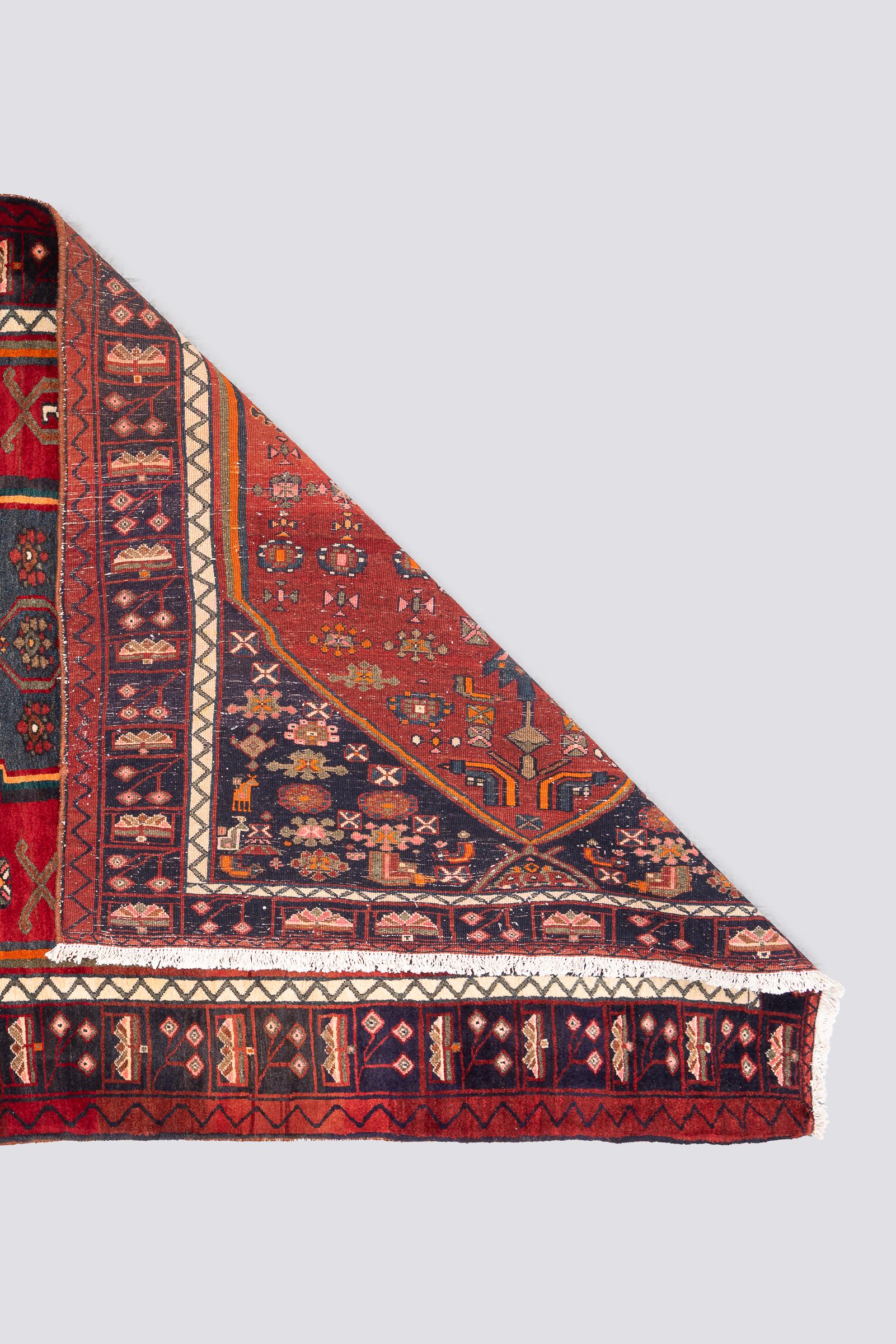 Vintage Khamse Zanjan Persian Rug