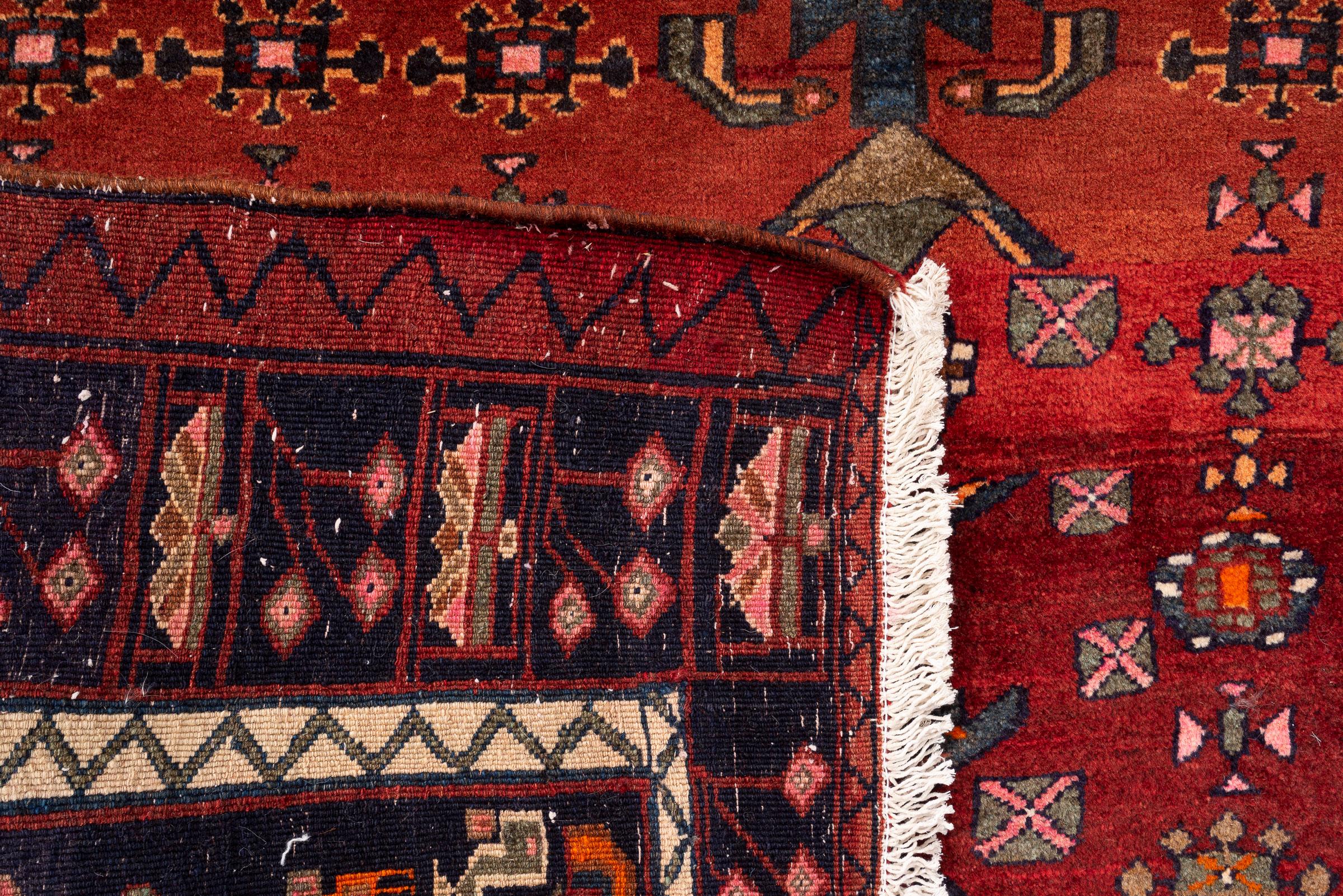 Vintage Khamse Zanjan Persian Rug