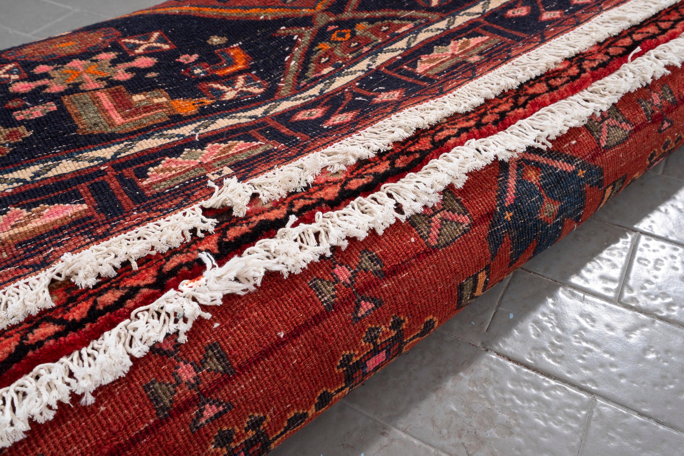 Vintage Khamse Zanjan Persian Rug