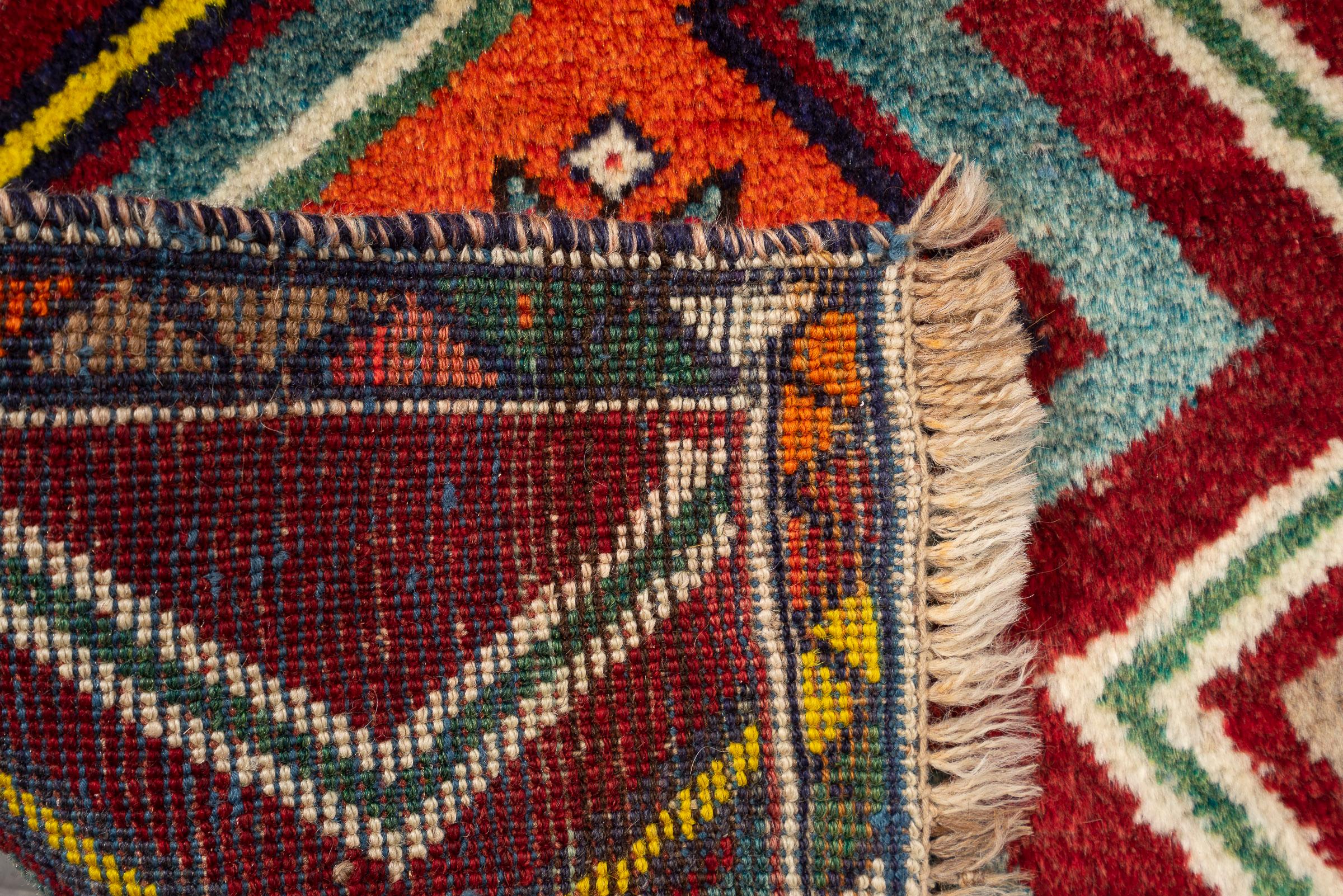 Vintage Qashqai Persian Gabbeh Poshti Rug