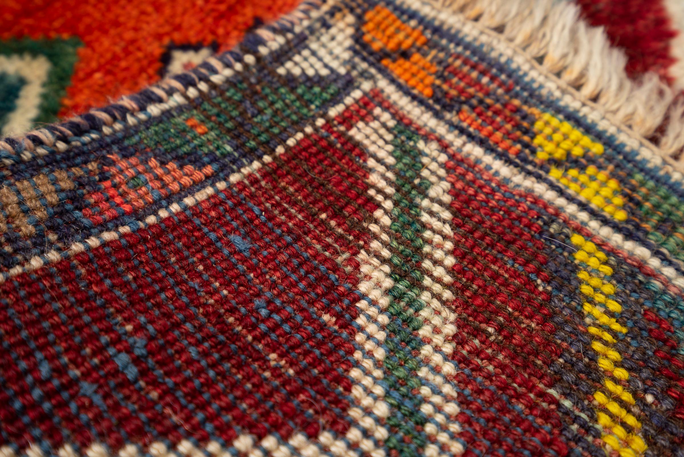 Vintage Qashqai Persian Gabbeh Poshti Rug