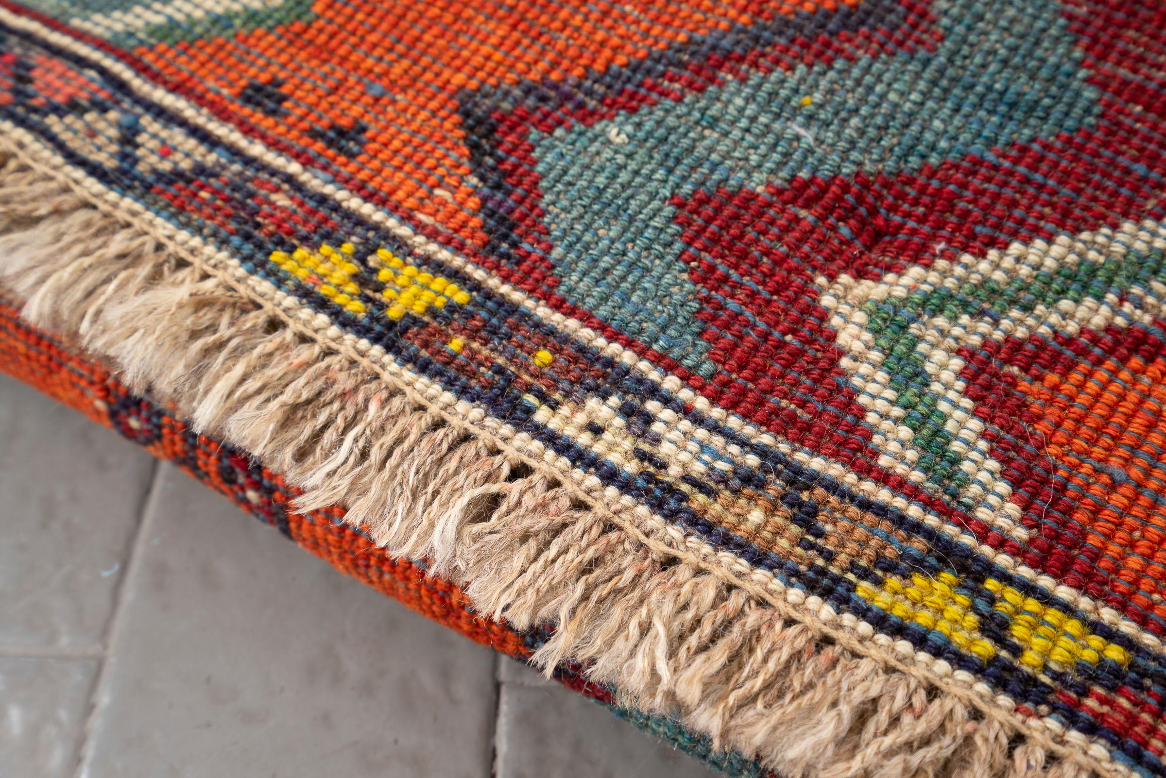 Vintage Qashqai Persian Gabbeh Poshti Rug
