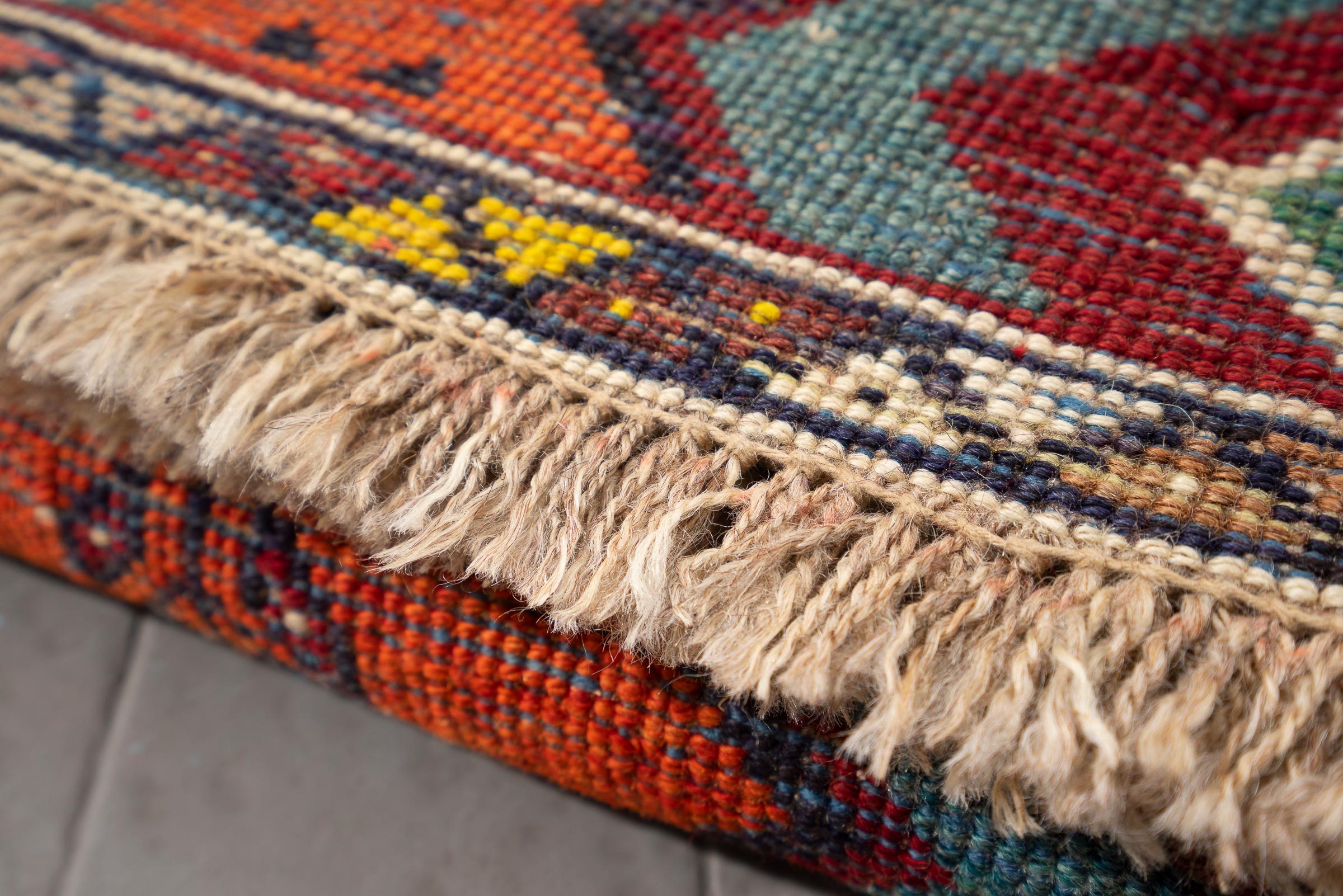 Vintage Qashqai Persian Gabbeh Poshti Rug