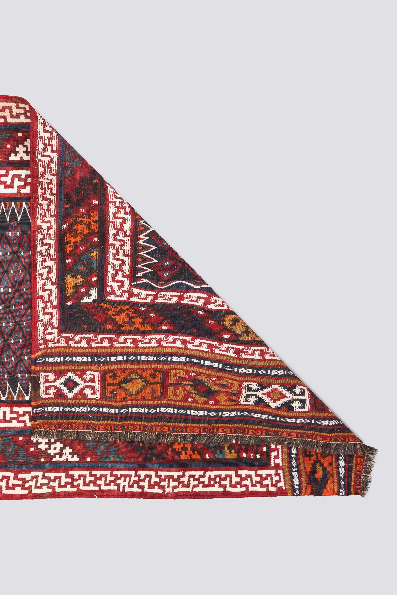 Vintage Rare Fine Bakhtiari Olad Persian Kilim Rug