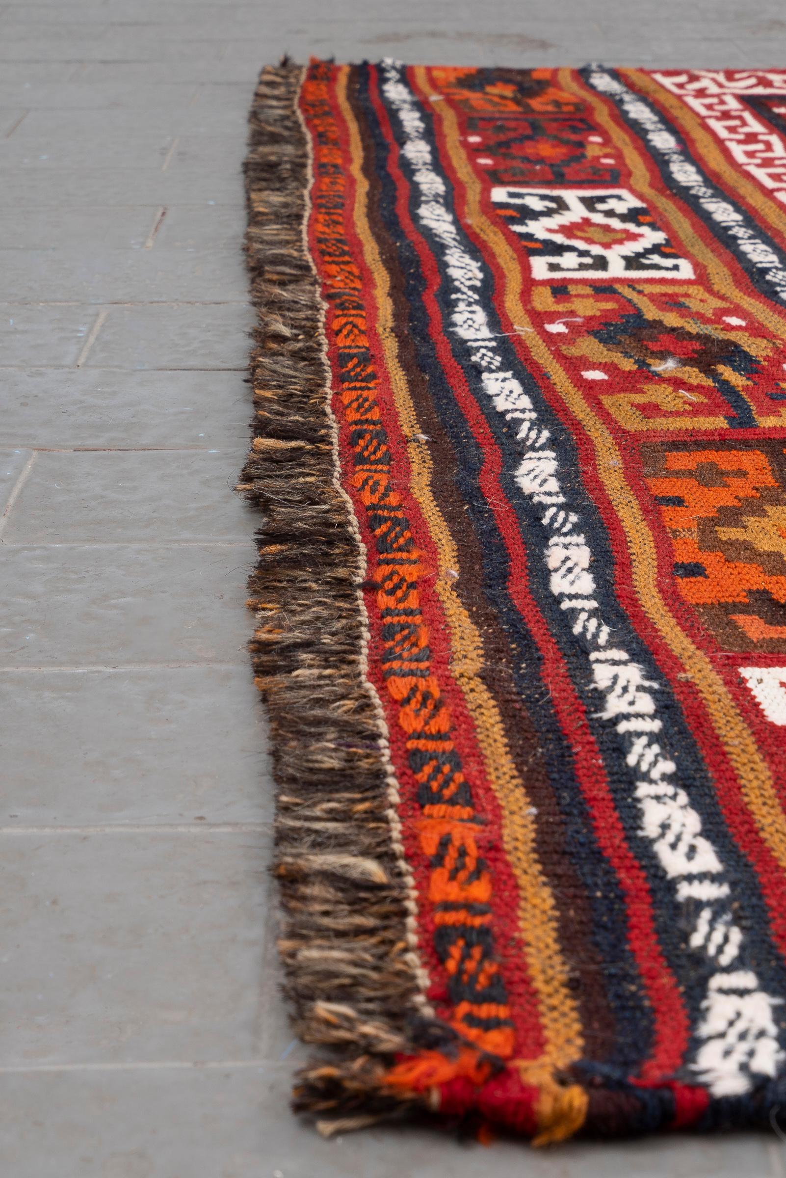 Vintage Rare Fine Bakhtiari Olad Persian Kilim Rug