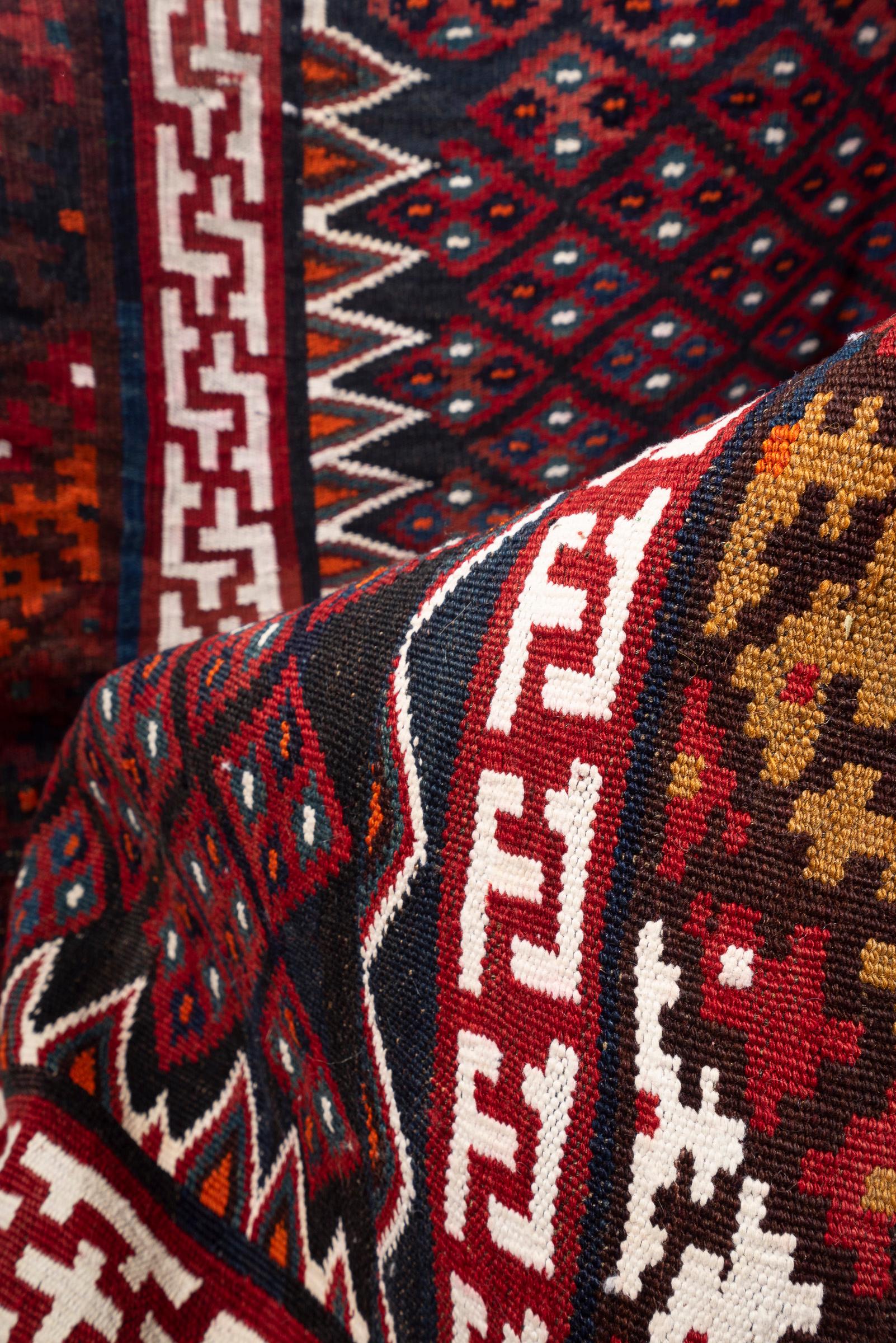 Vintage Rare Fine Bakhtiari Olad Persian Kilim Rug