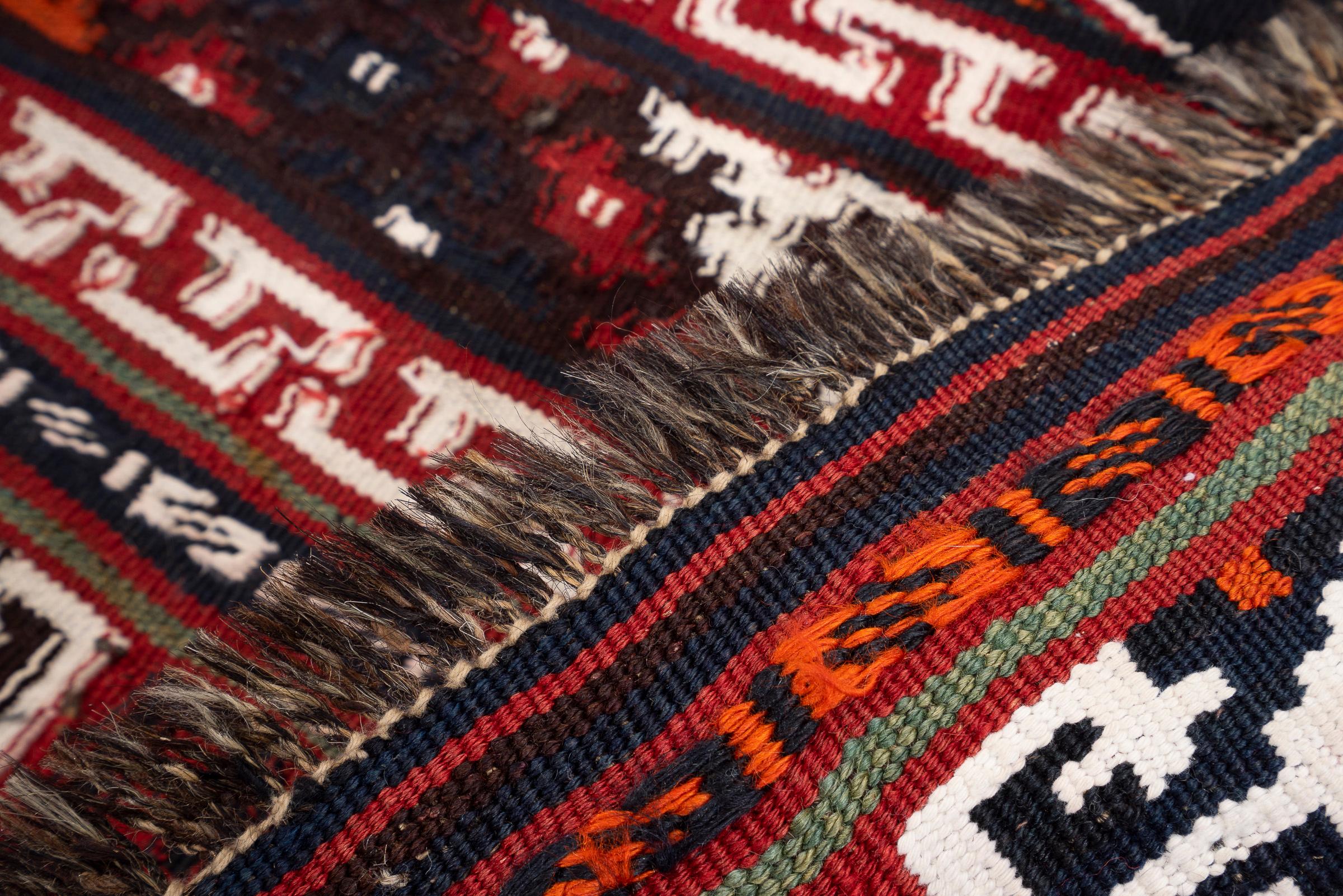 Vintage Rare Fine Bakhtiari Olad Persian Kilim Rug