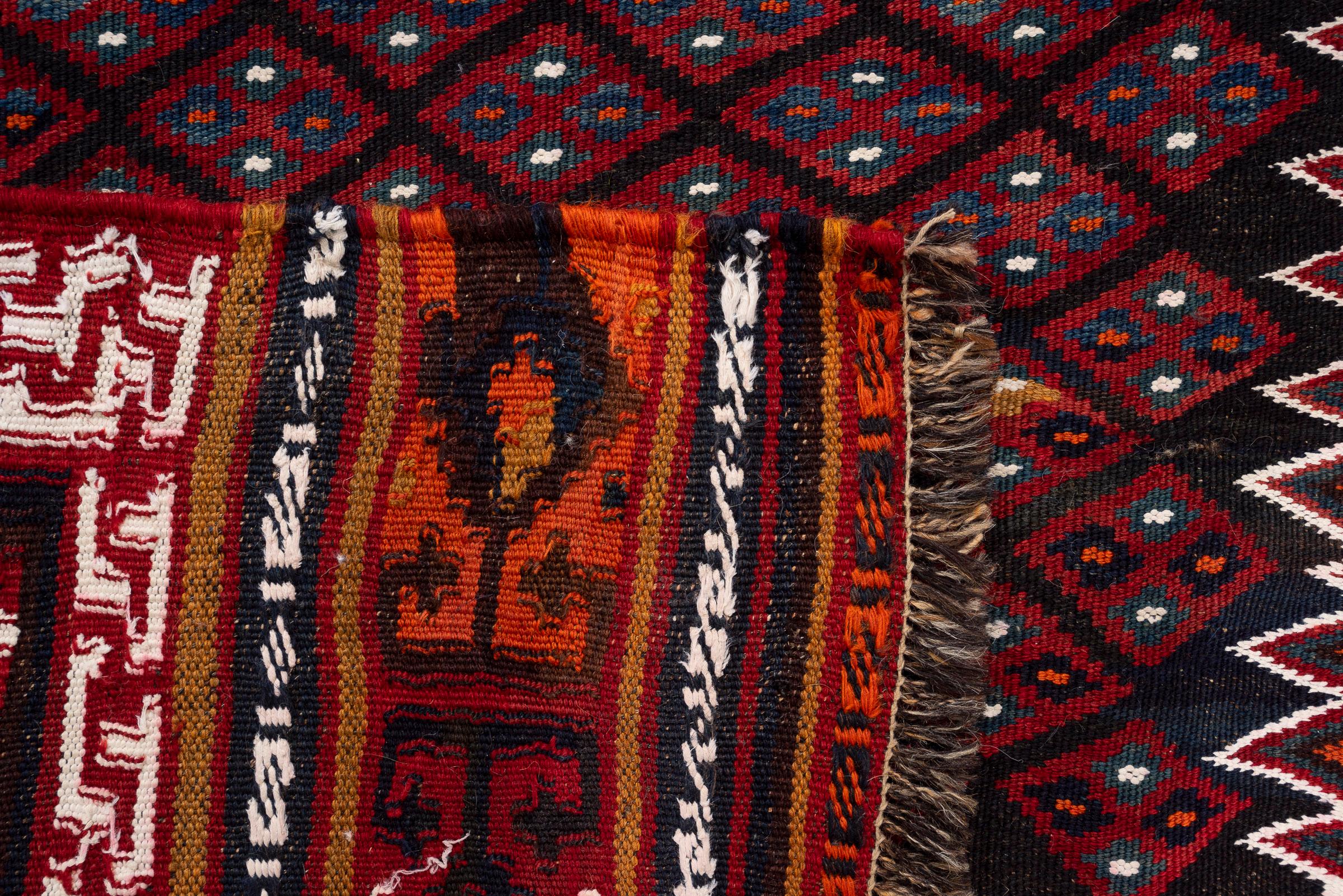 Vintage Rare Fine Bakhtiari Olad Persian Kilim Rug