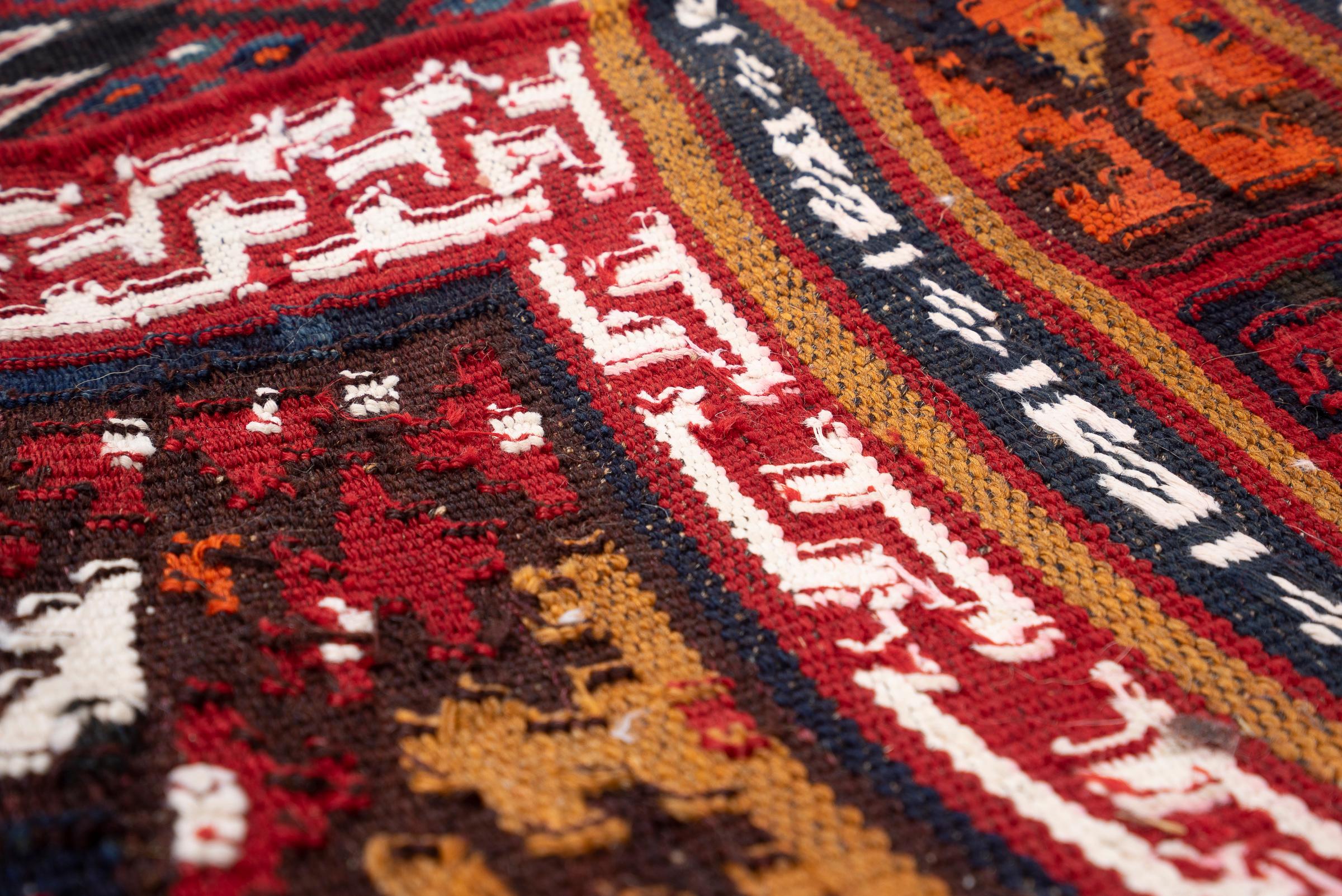 Vintage Rare Fine Bakhtiari Olad Persian Kilim Rug