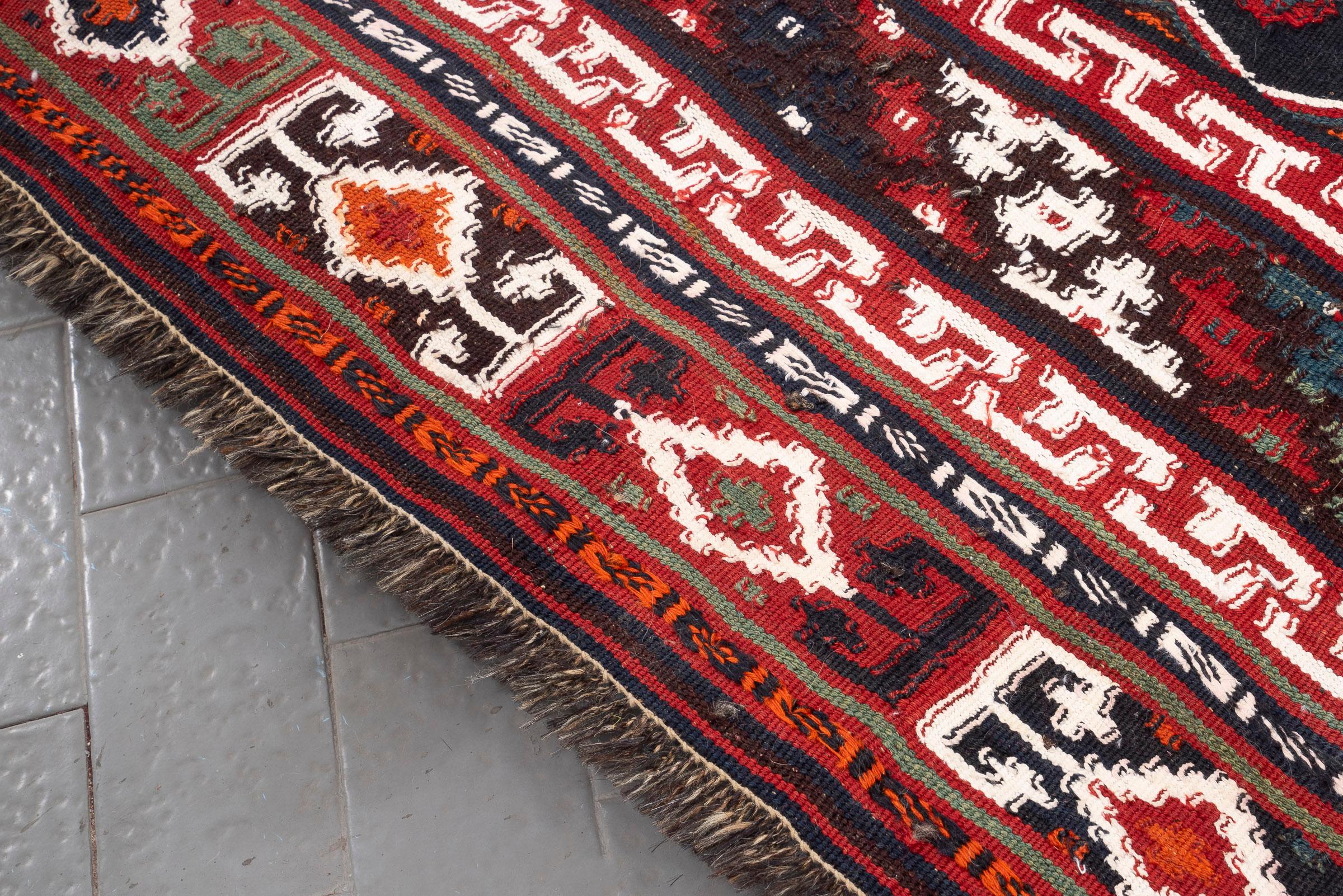 Vintage Rare Fine Bakhtiari Olad Persian Kilim Rug