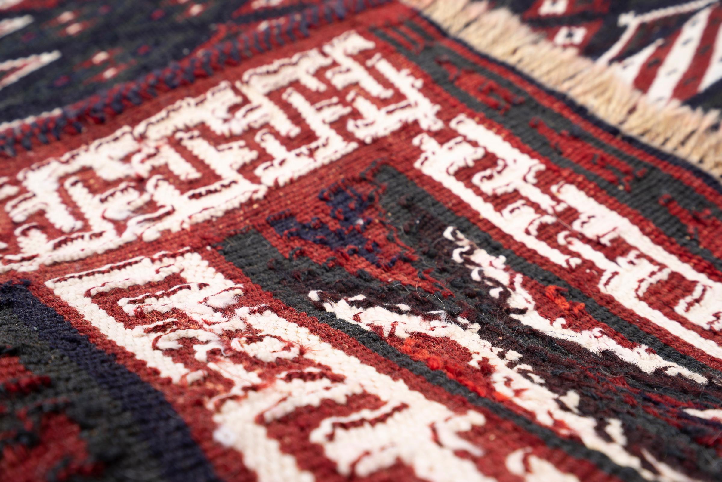 Vintage Rare Fine Bakhtiari Olad Persian Kilim Rug