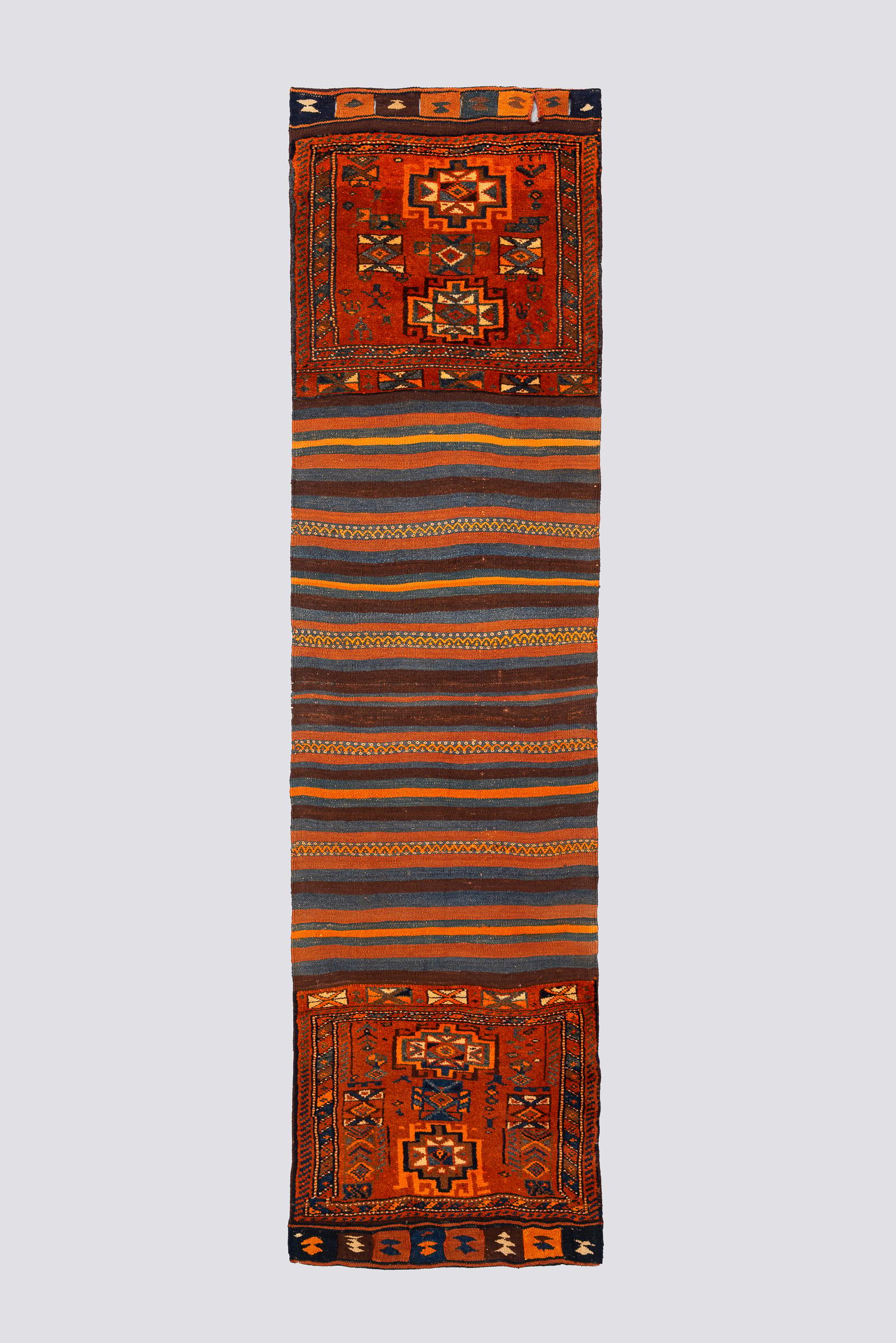 Semi Antique Lori opened saddle Bag Runner 1.8SQM