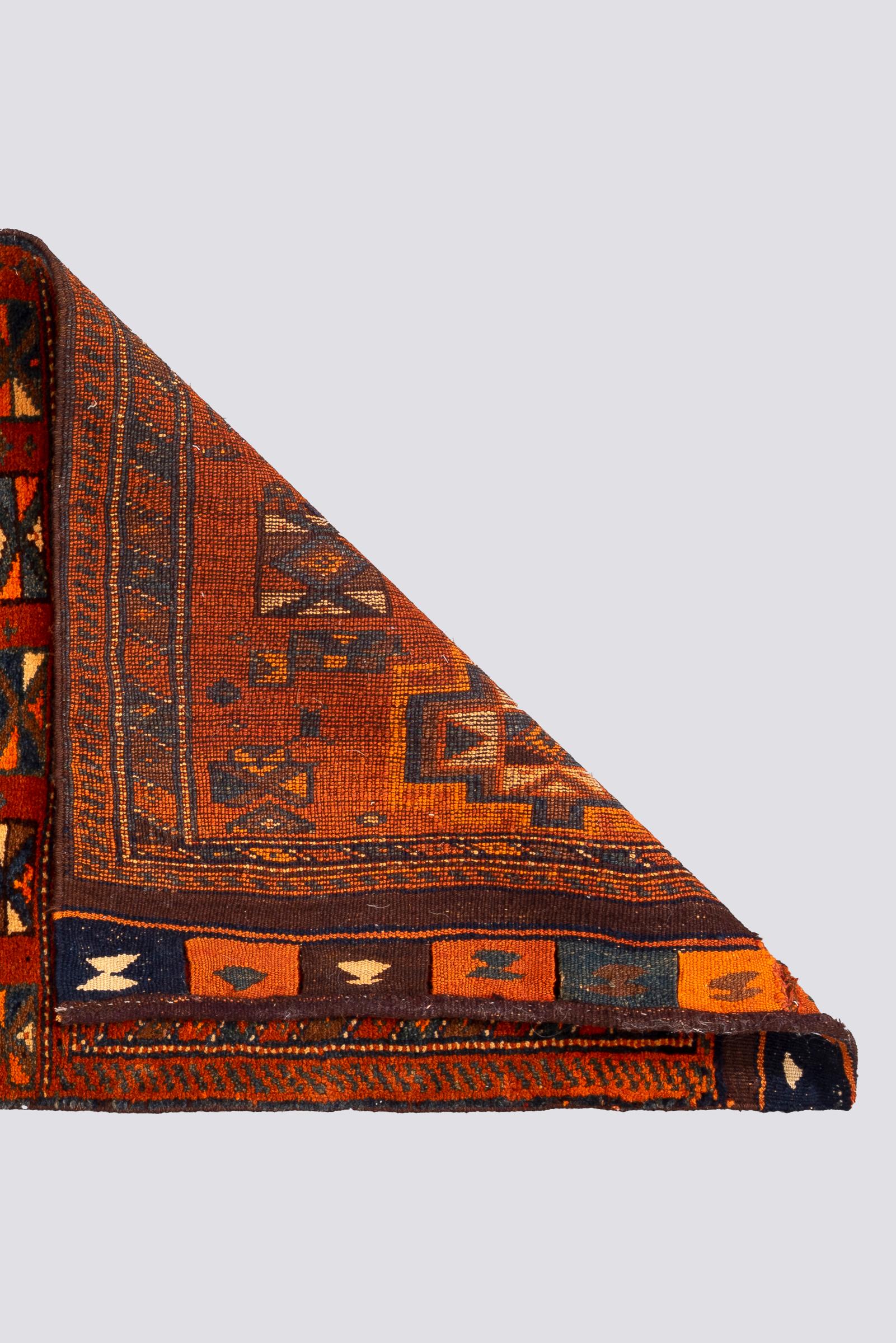 Antique Lori opened saddle Bag Persian Runner Rug