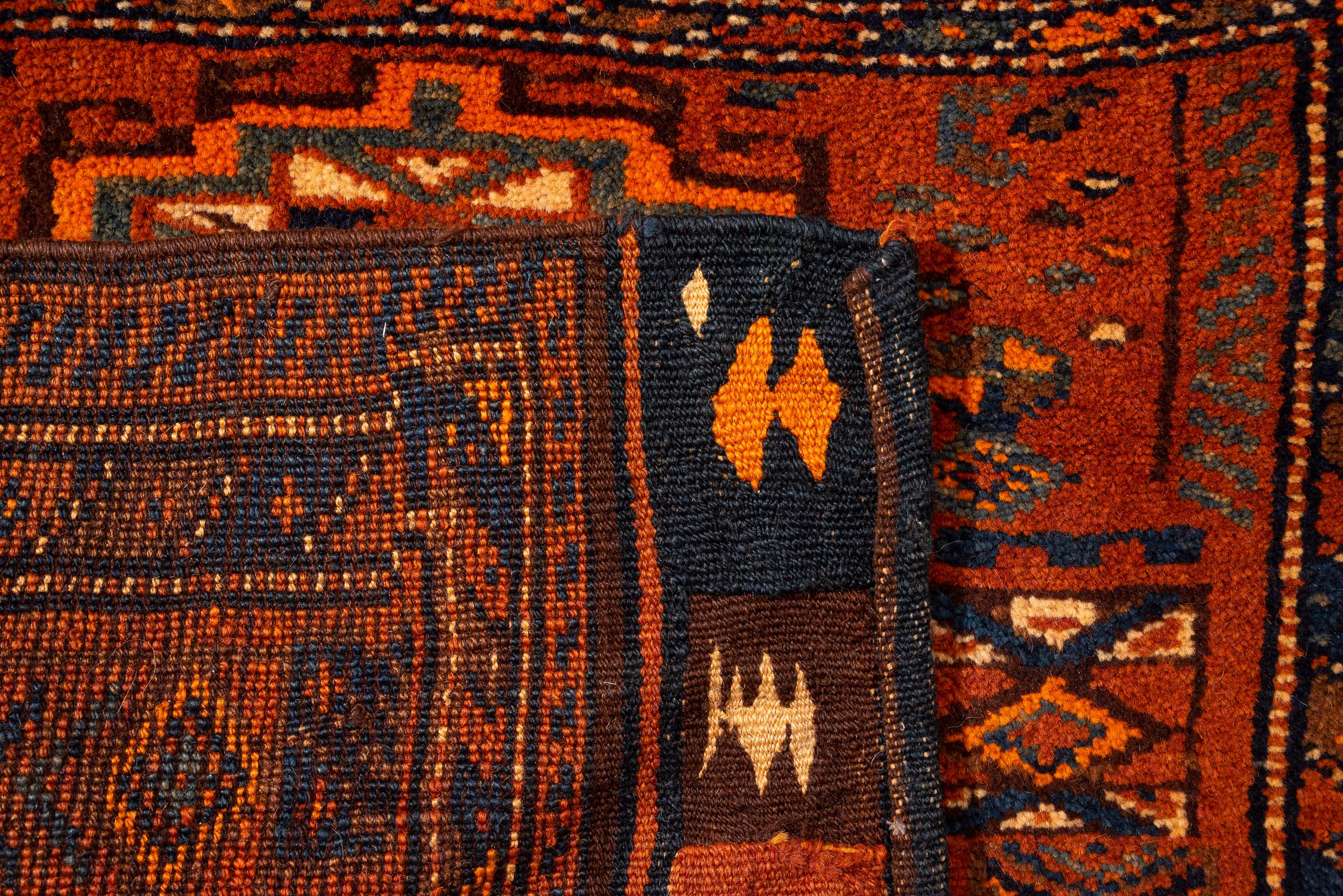 Antique Lori opened saddle Bag Persian Runner Rug