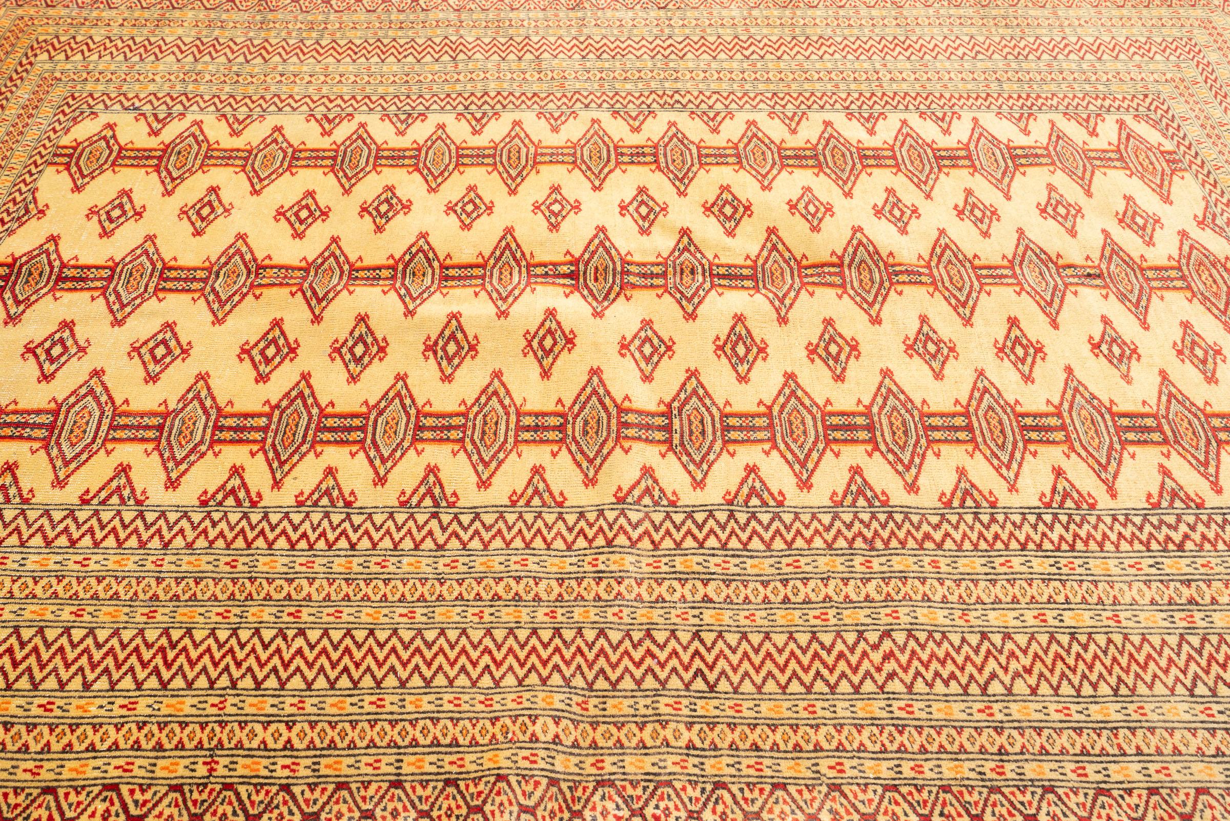 Vintage Torkaman Fine Persian Rug
