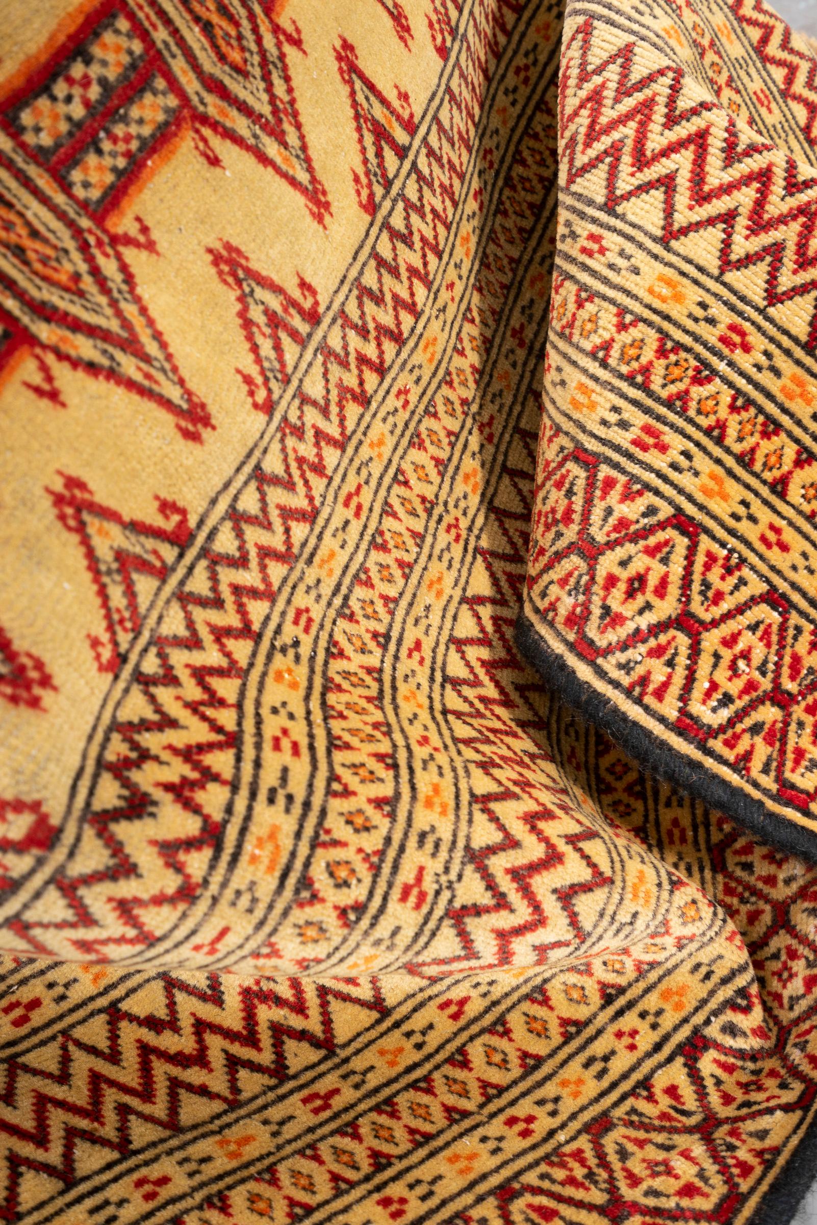 Vintage Torkaman Fine Persian Rug