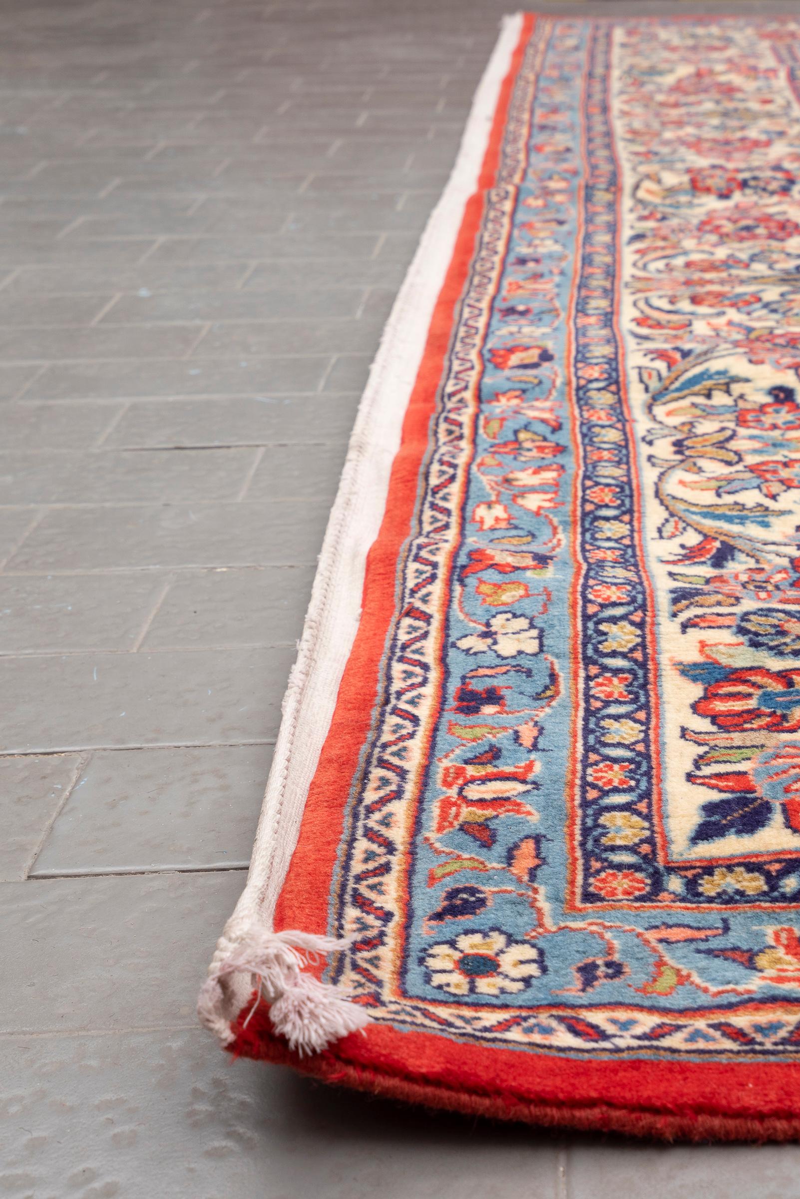 Vintage Fine Sarouk Lachak Toranj Persian Rug