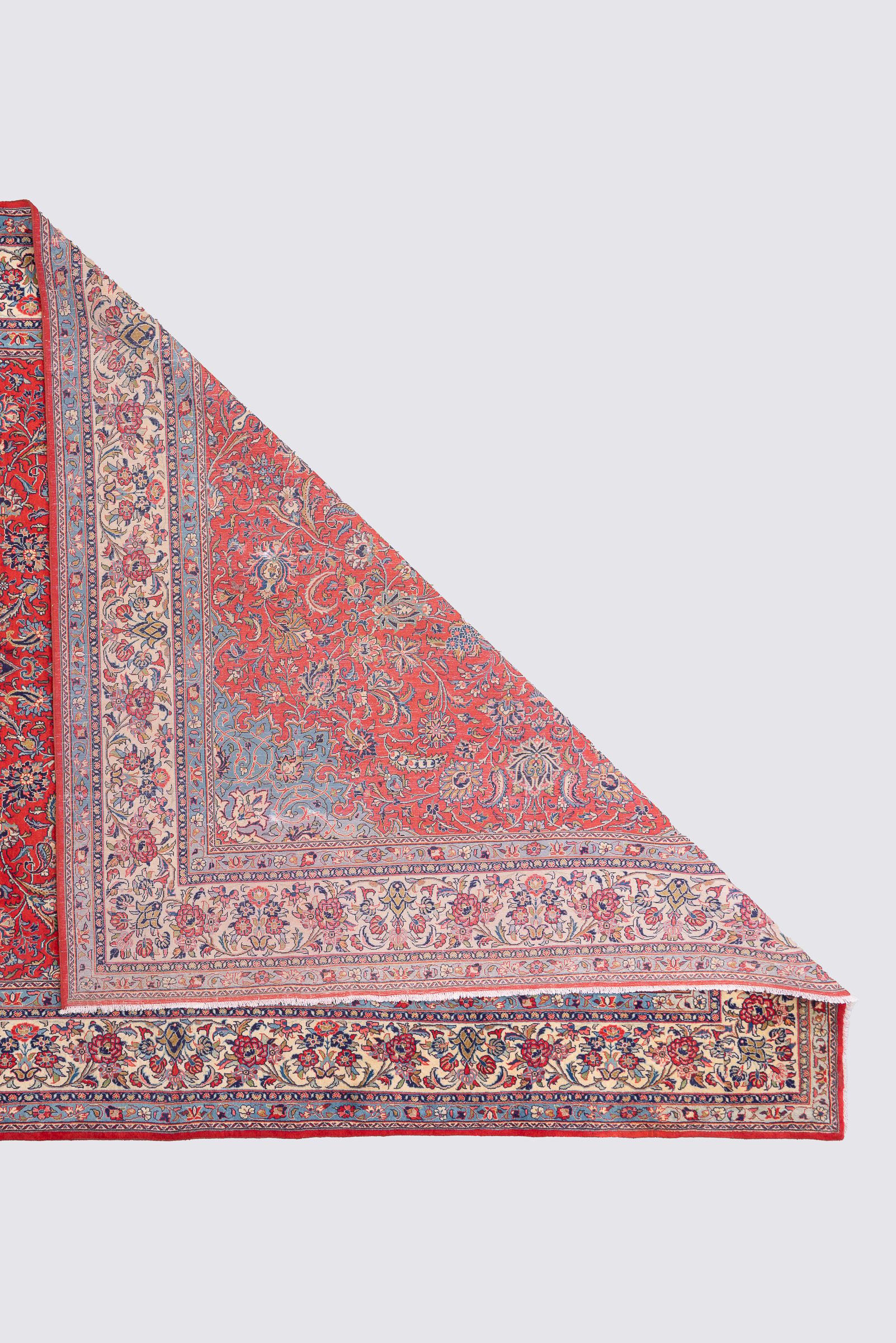 Vintage Fine Sarouk Lachak Toranj Persian Rug