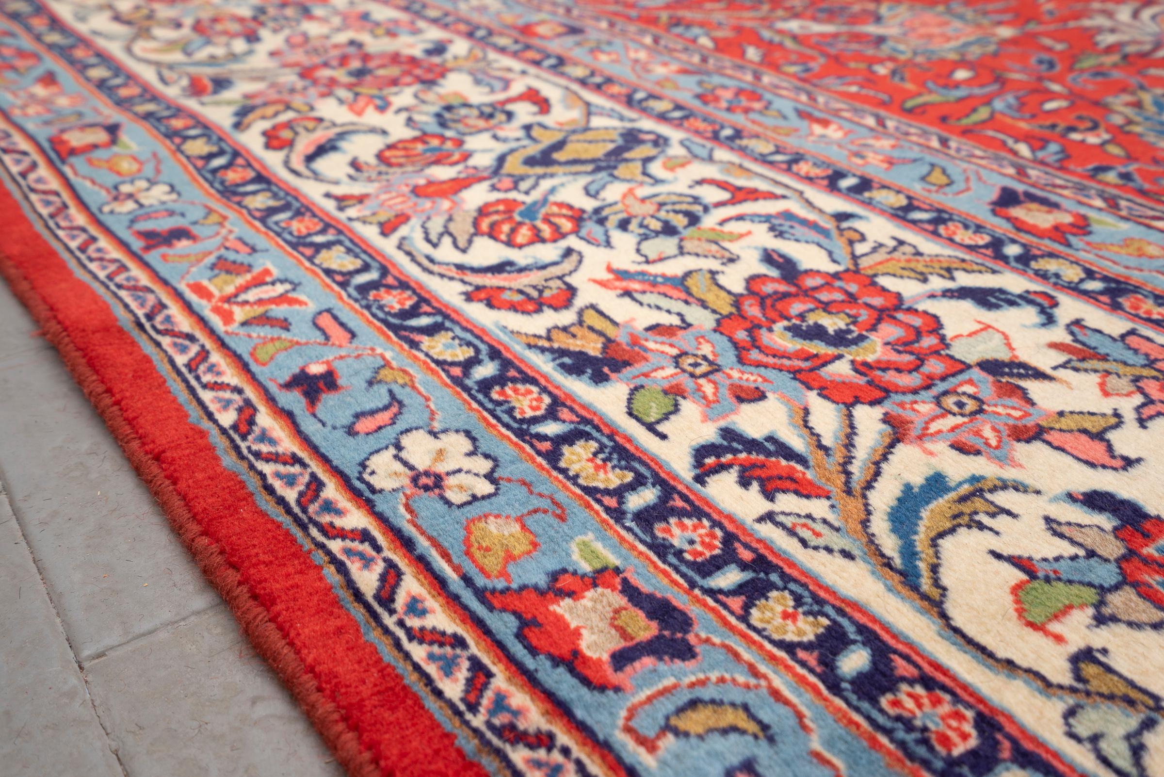 Vintage Fine Sarouk Lachak Toranj Persian Rug