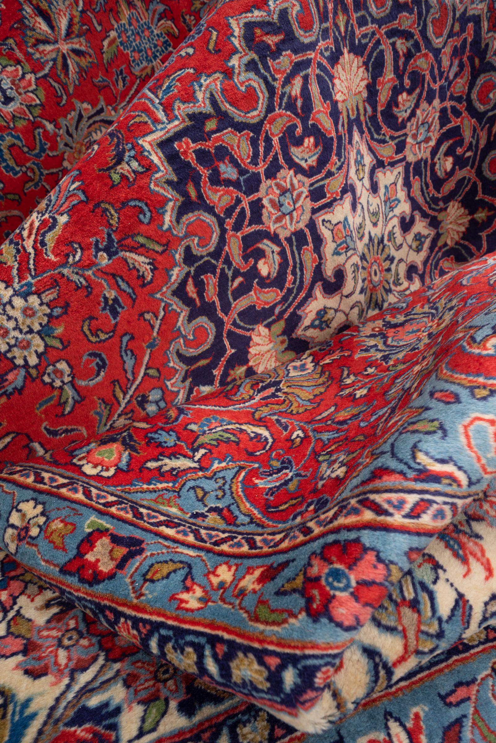 Vintage Fine Sarouk Lachak Toranj Persian Rug