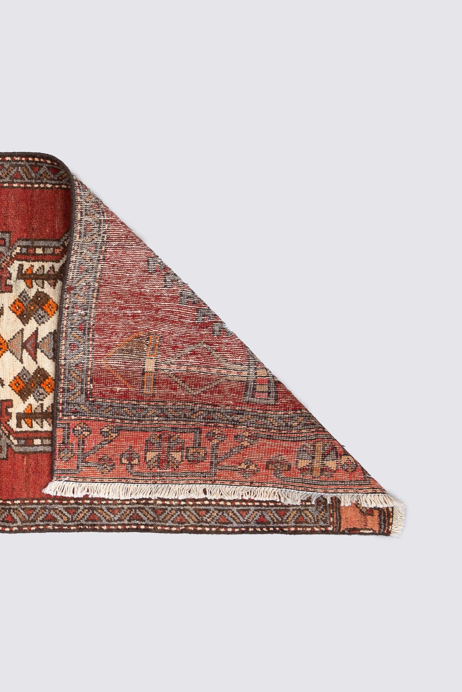 Vintage Meshkin Shahr 4 Toranj Persian Runner Rug