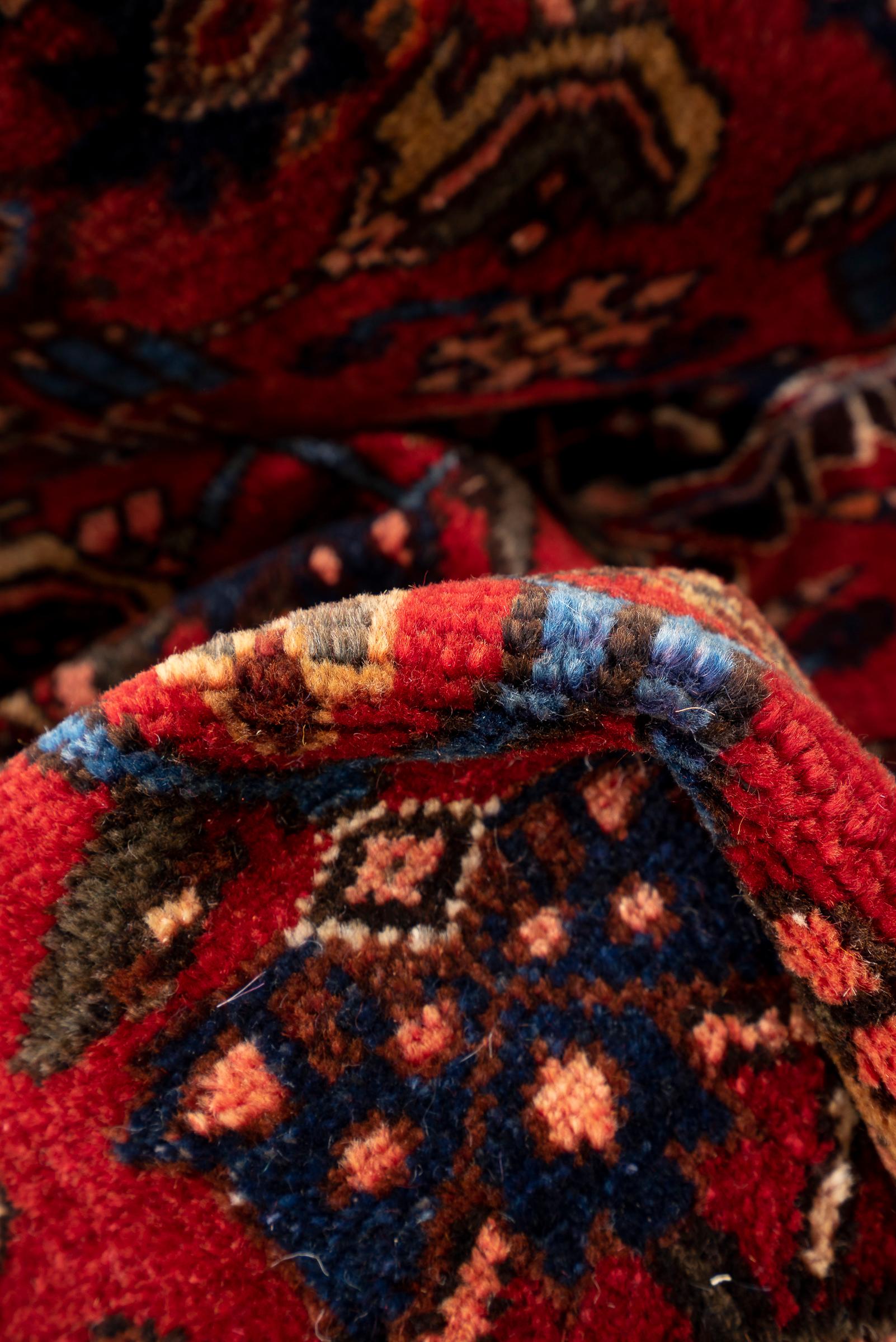 Vintage Borujerd Persian Runner Rug