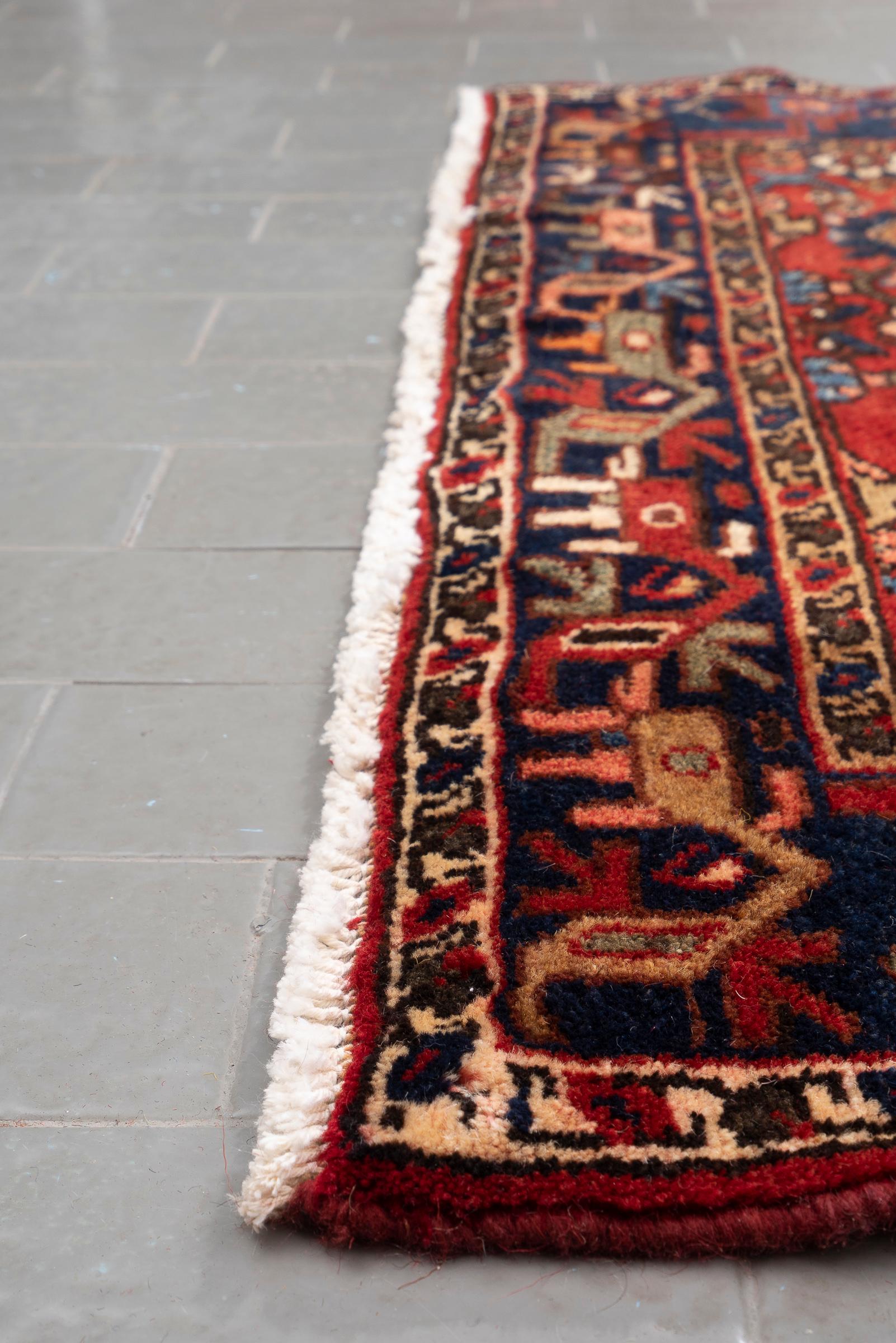 Vintage Borujerd Persian Runner Rug