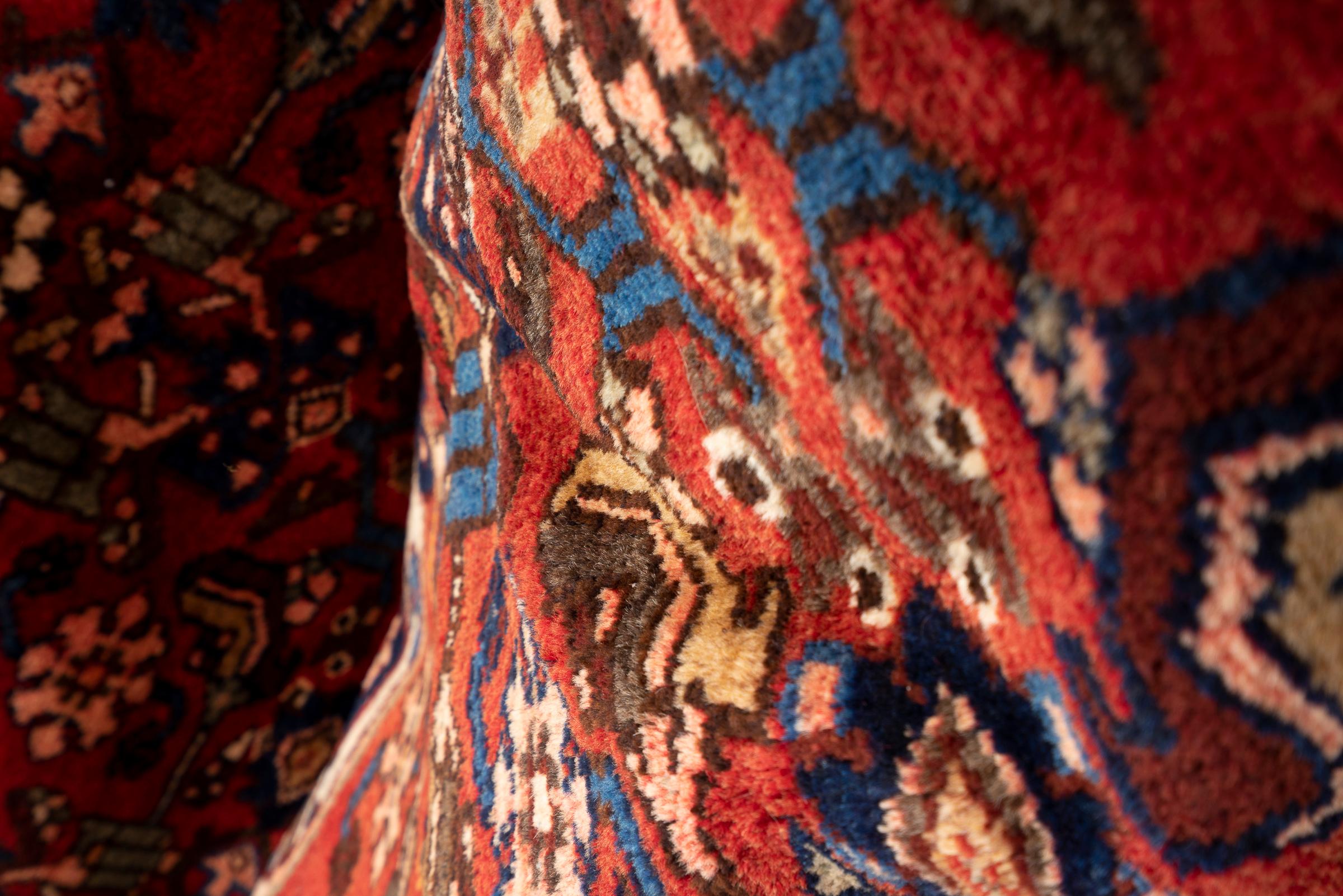 Vintage Borujerd Persian Runner Rug