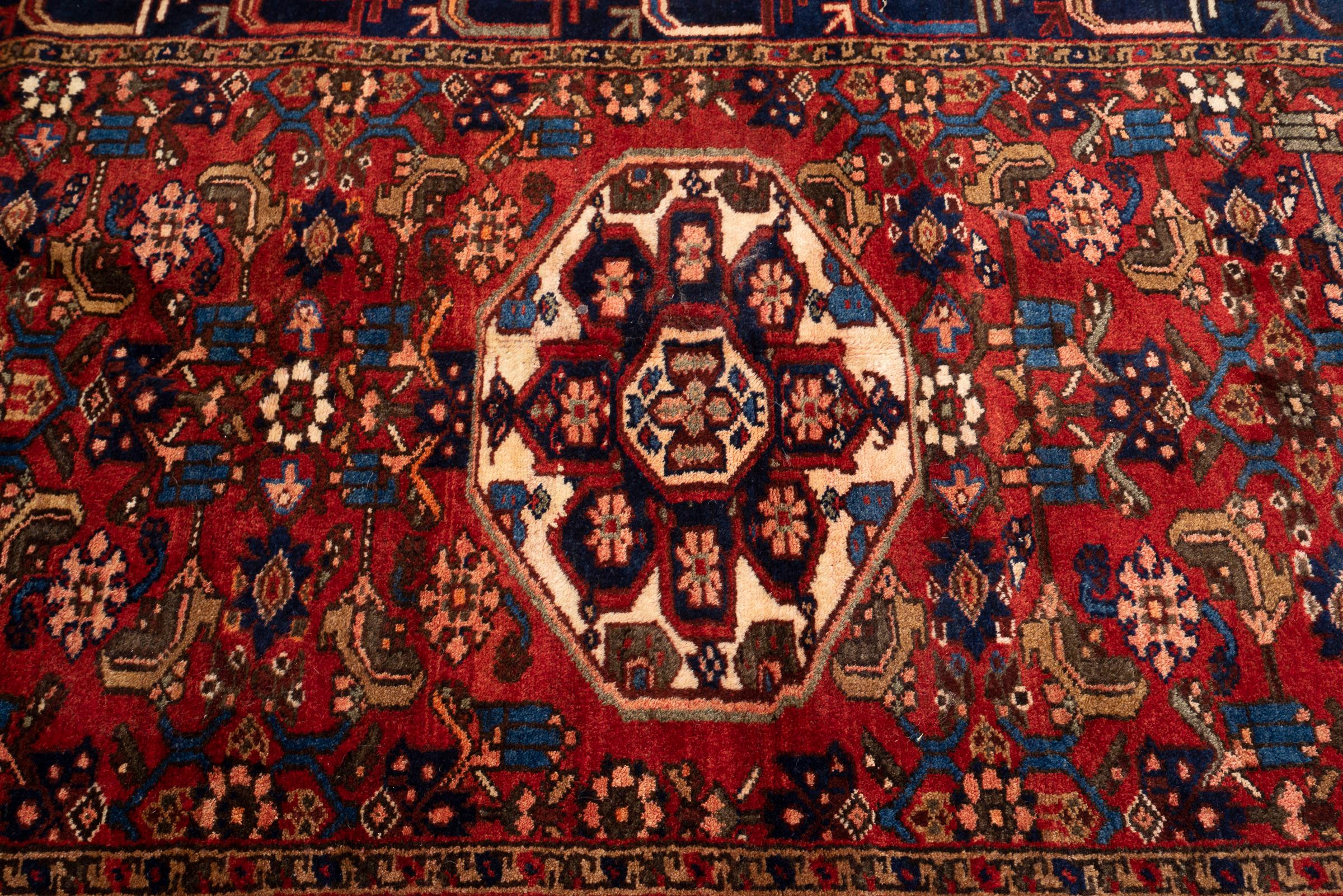 Vintage Borujerd Persian Runner Rug