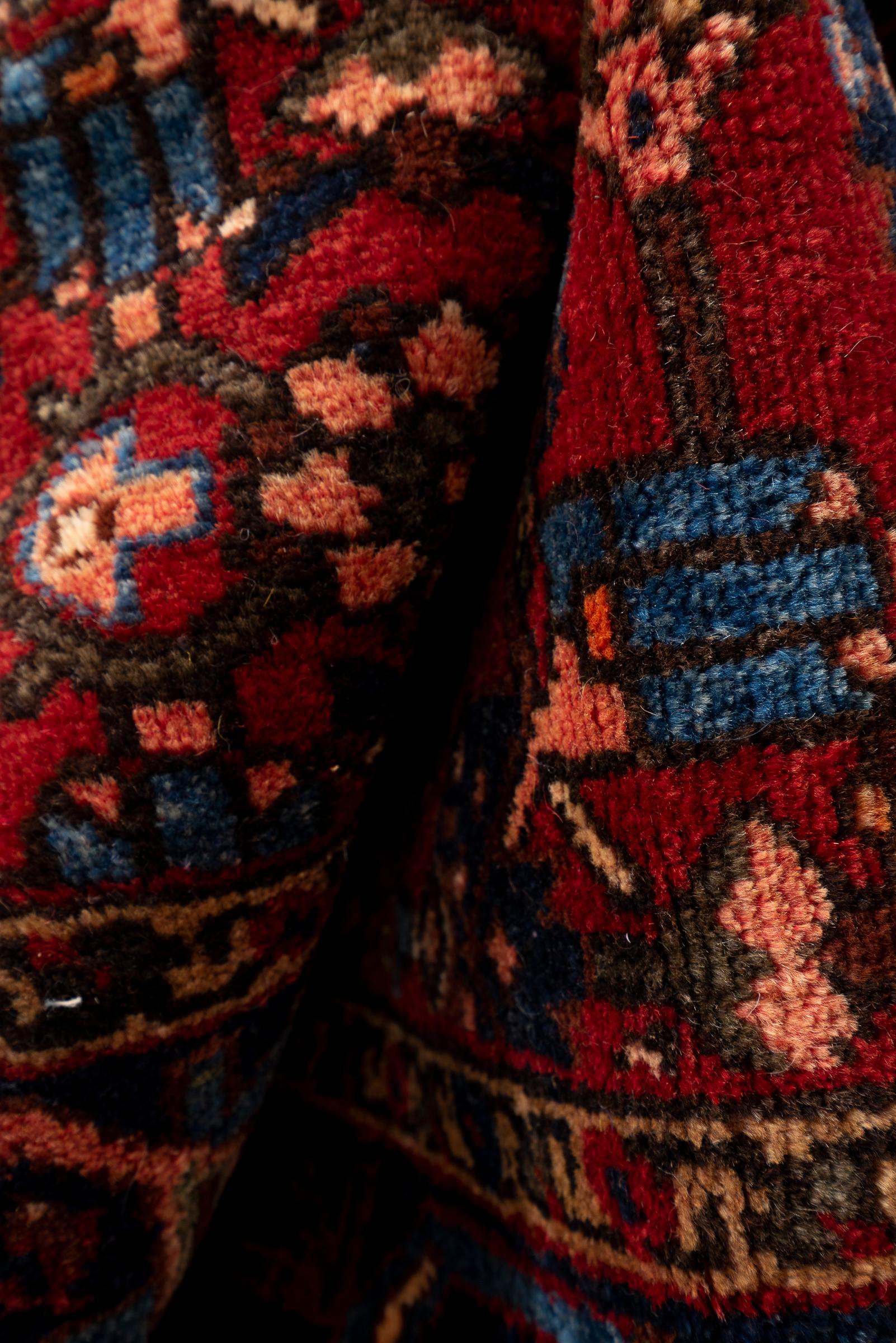 Vintage Borujerd Persian Runner Rug